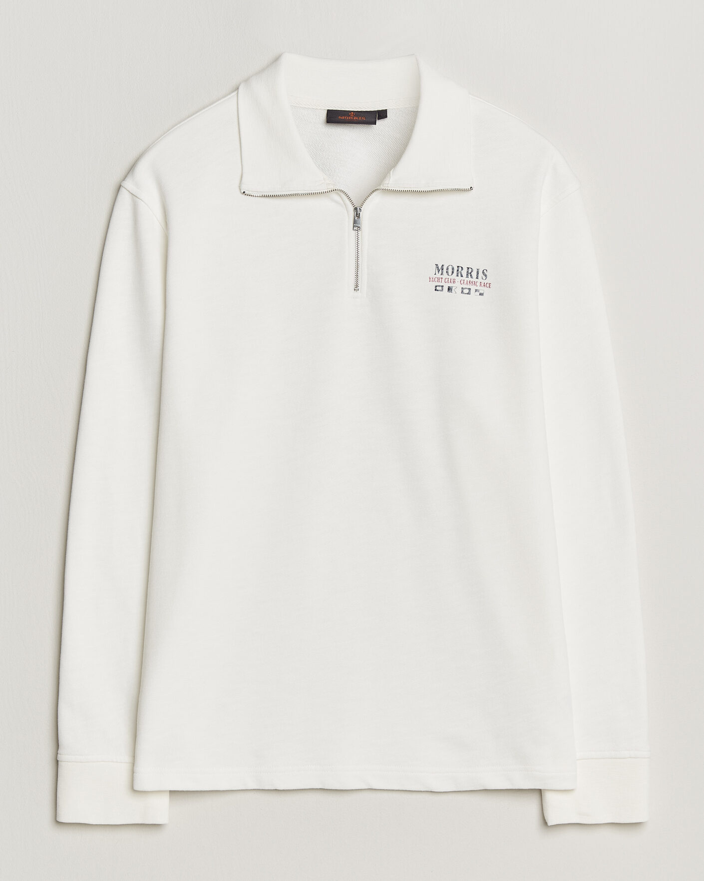 Herren | Pullover | Morris | Northcott Slub Half-Zip White