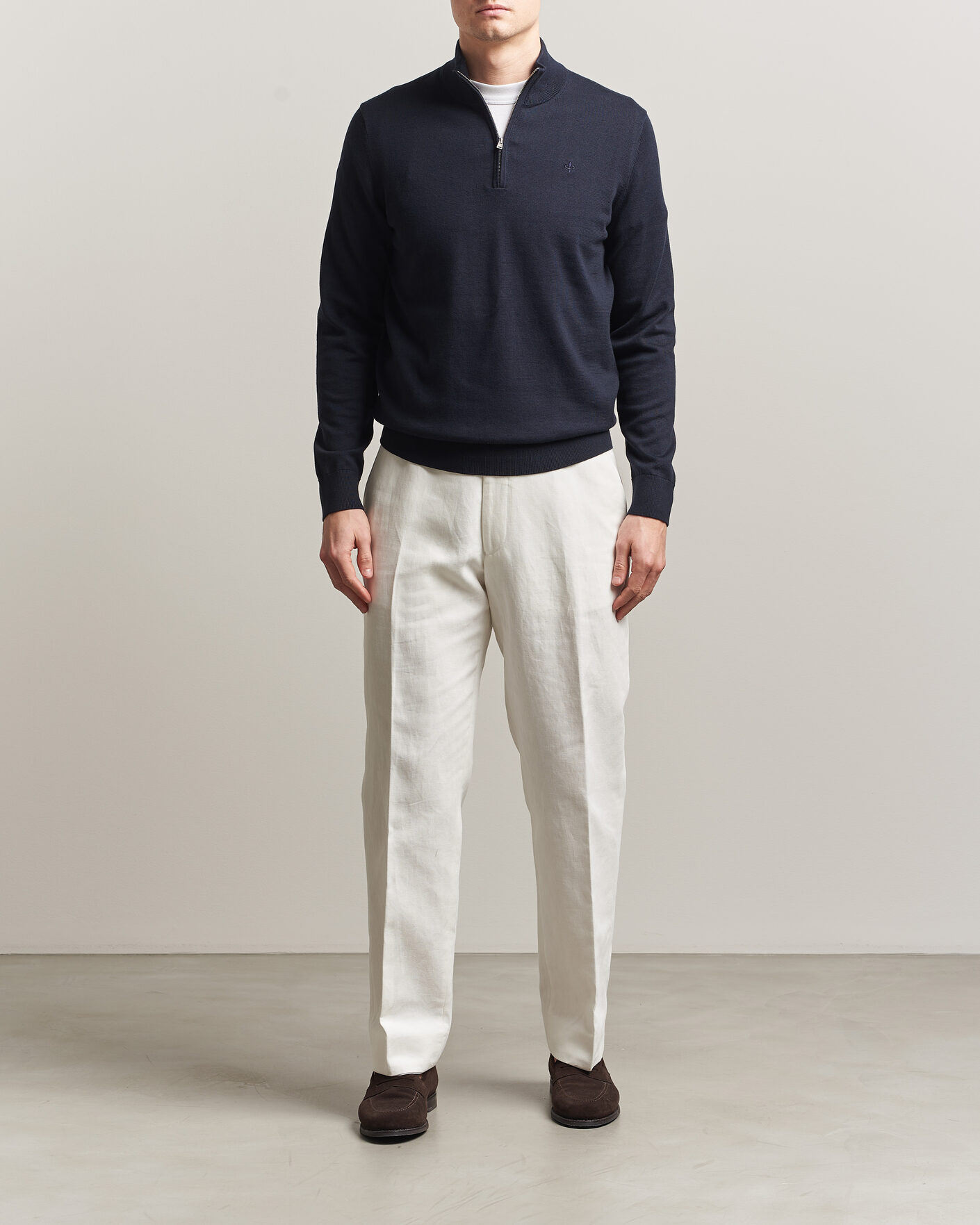 Herren | Pullover | Morris | Riley Half-Zip Navy