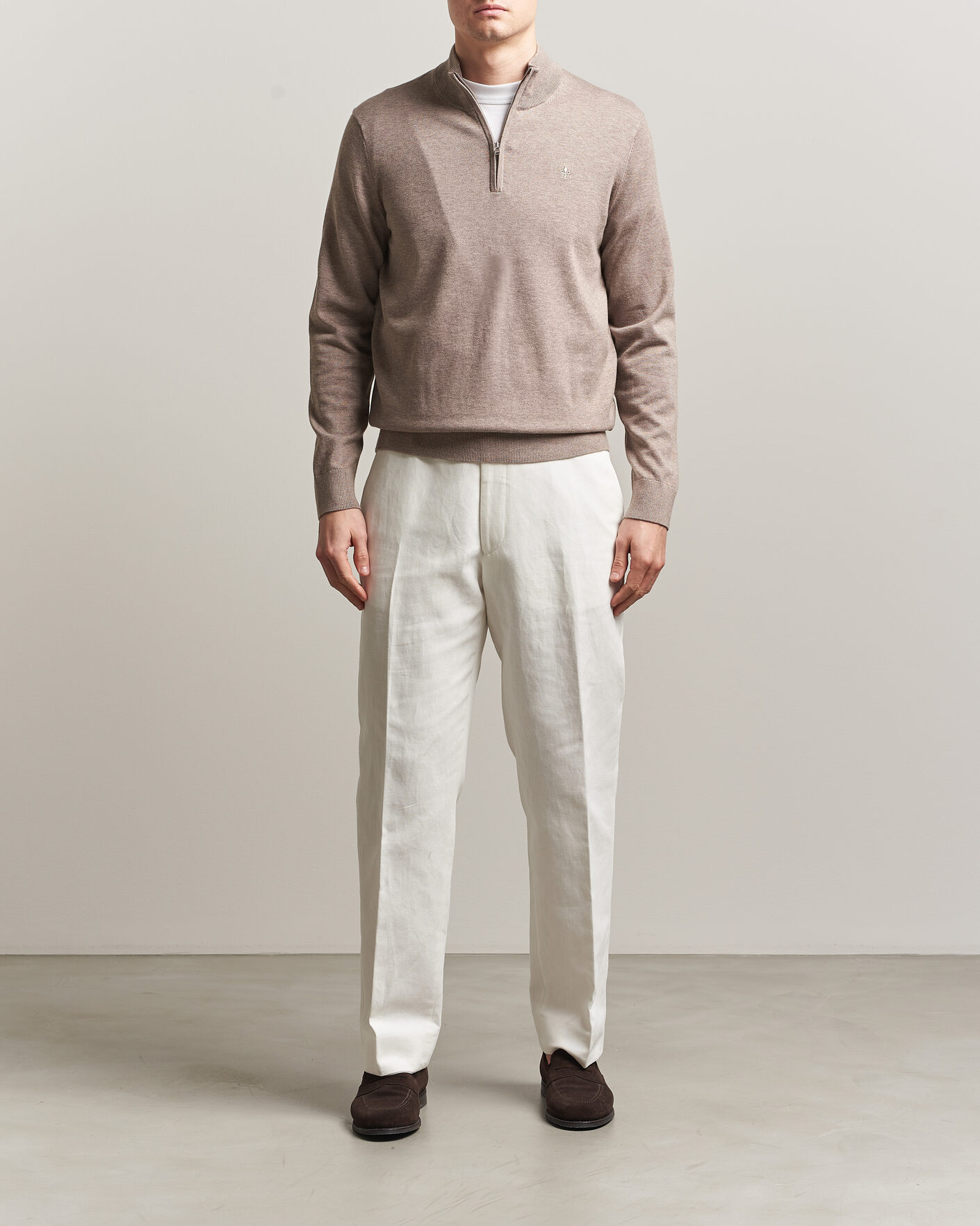 Herren | Pullover | Morris | Riley Half-Zip Brown