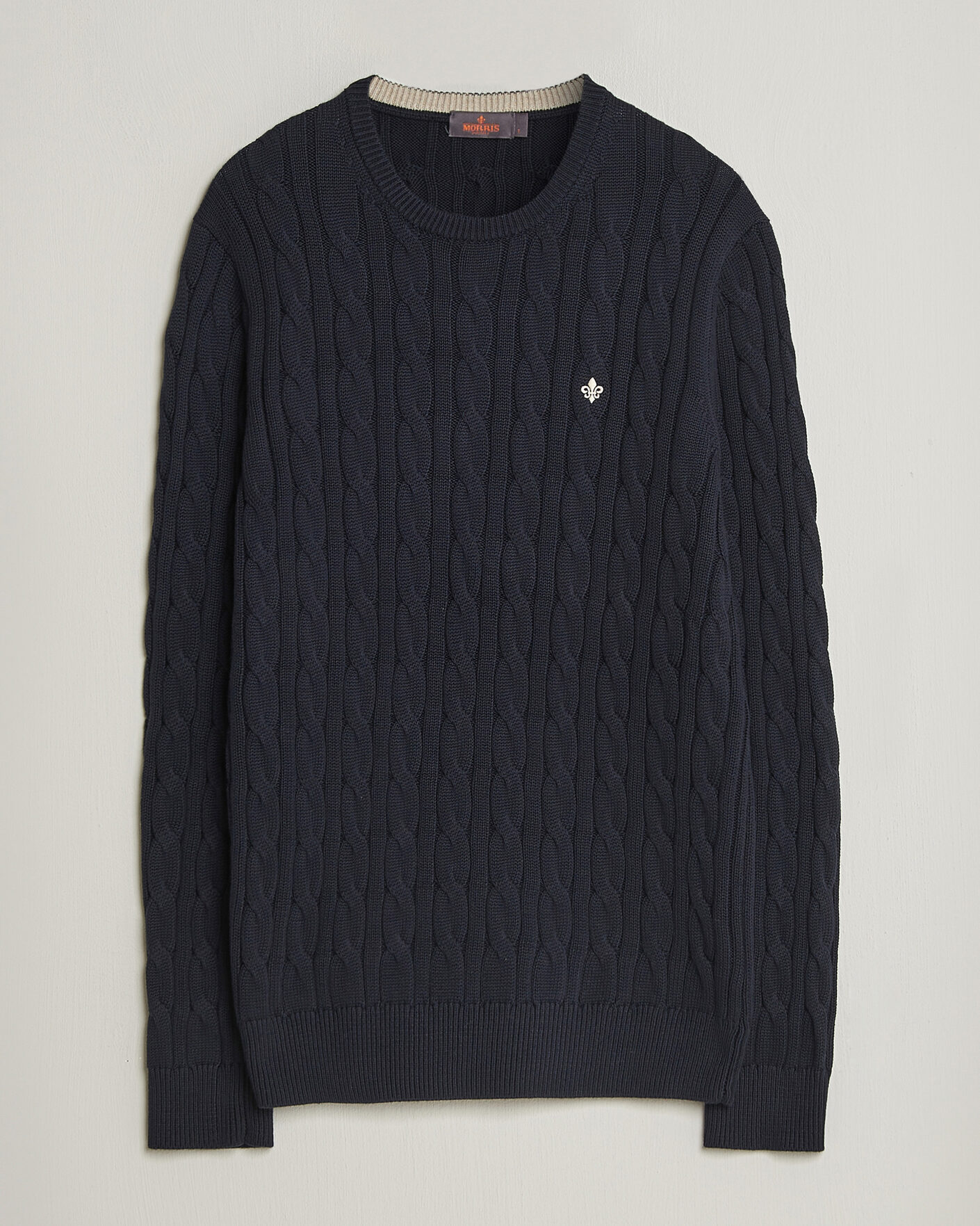 Herren | Pullover | Morris | Ethan Cable Oneck Navy