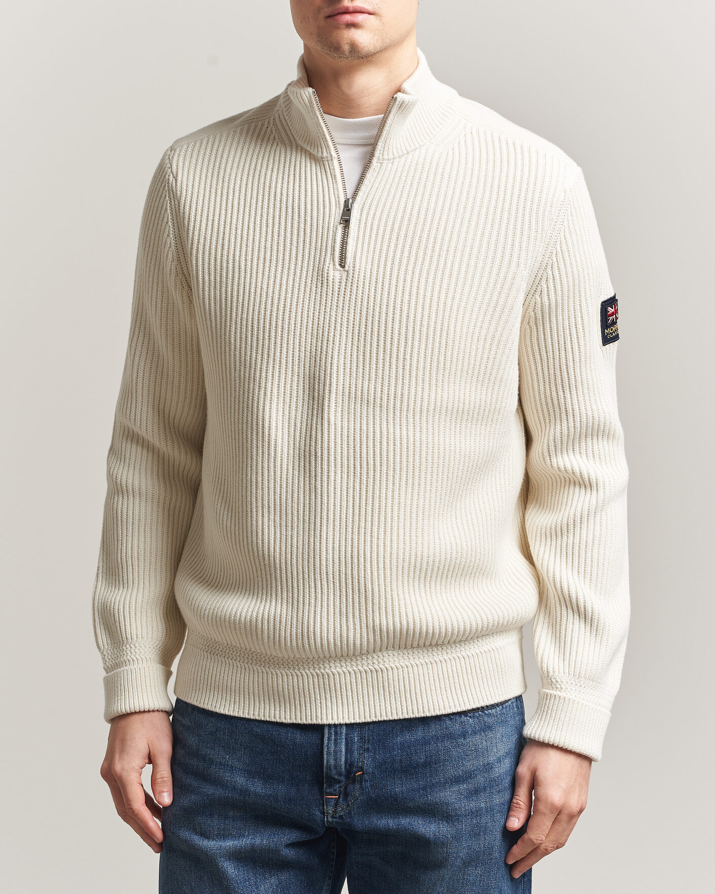 Herren | Pullover | Morris | Brenton Half-Zip Off White
