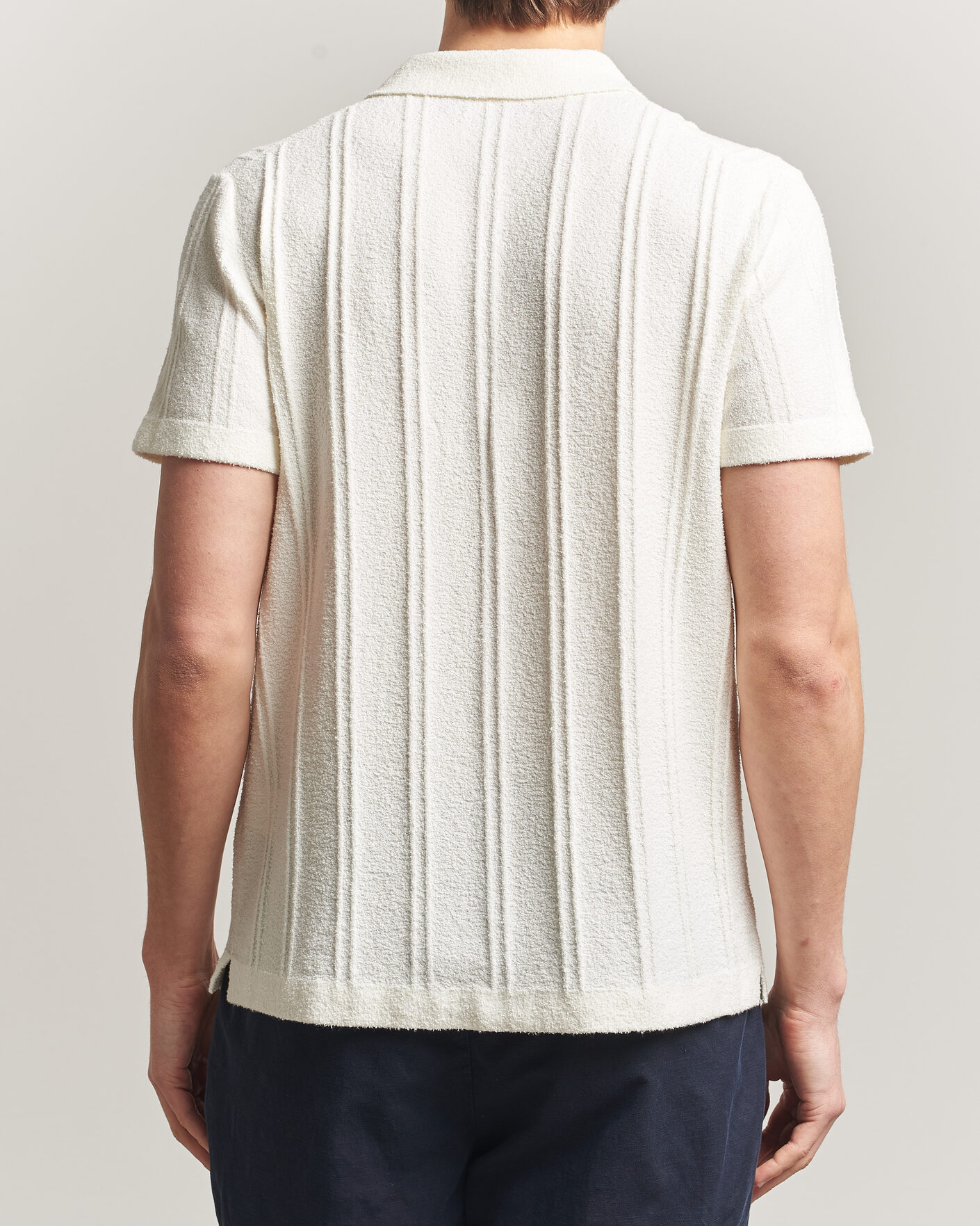 Herren | Hemden | Morris | Clayton Knitted Short Sleeve Shirt Off White
