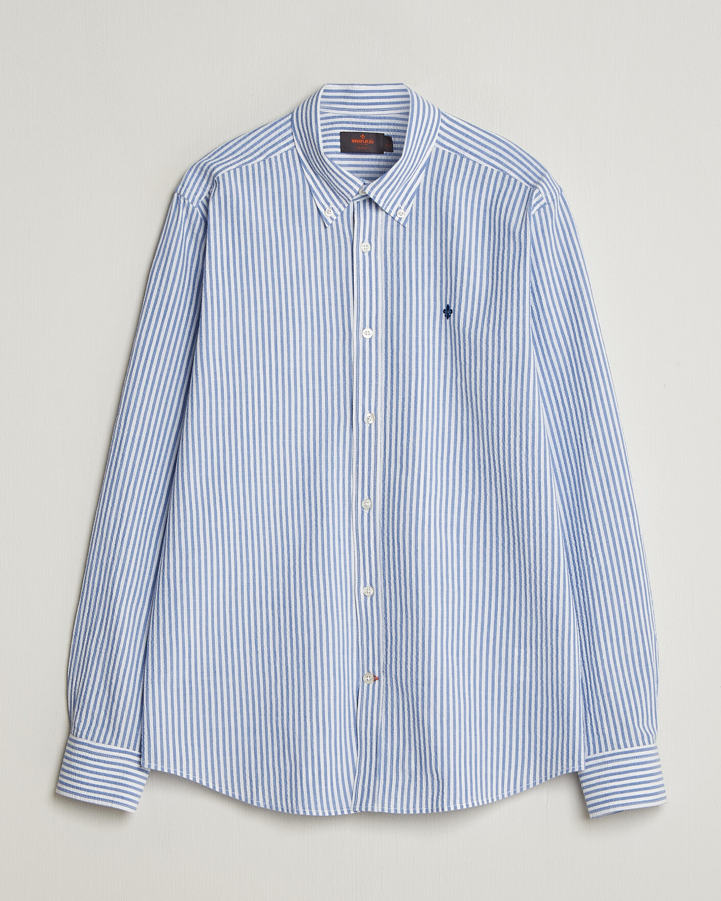 Herren | Hemden | Morris | Seersucker Shirt Blue