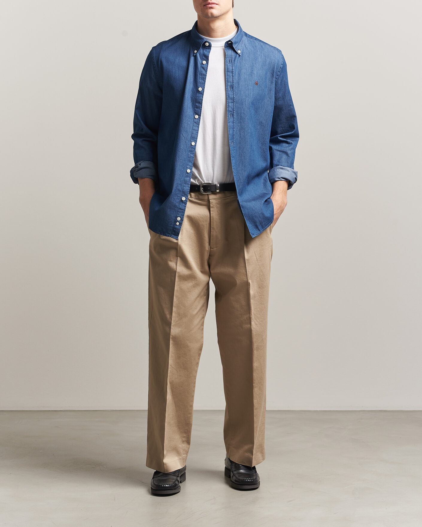 Herren | Hemden | Morris | Light Denim Shirt Blue