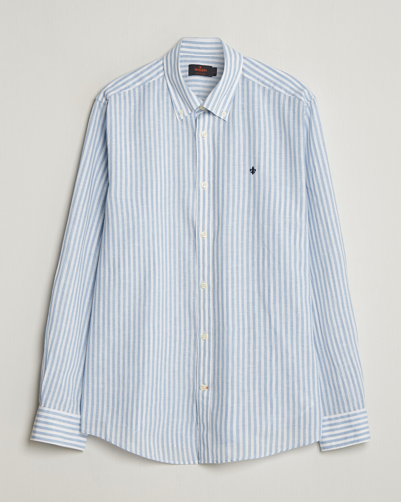 Herren | Hemden | Morris | Douglas Striped Linen Shirt Blue/White