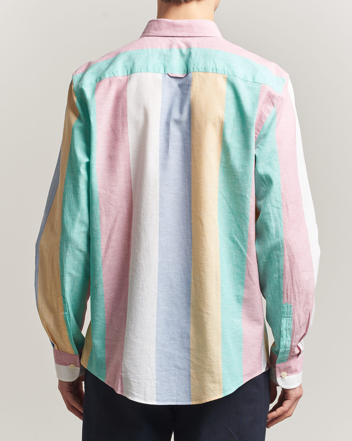 Herren | Hemden | Morris | Happy Striped Linen Shirt Multi