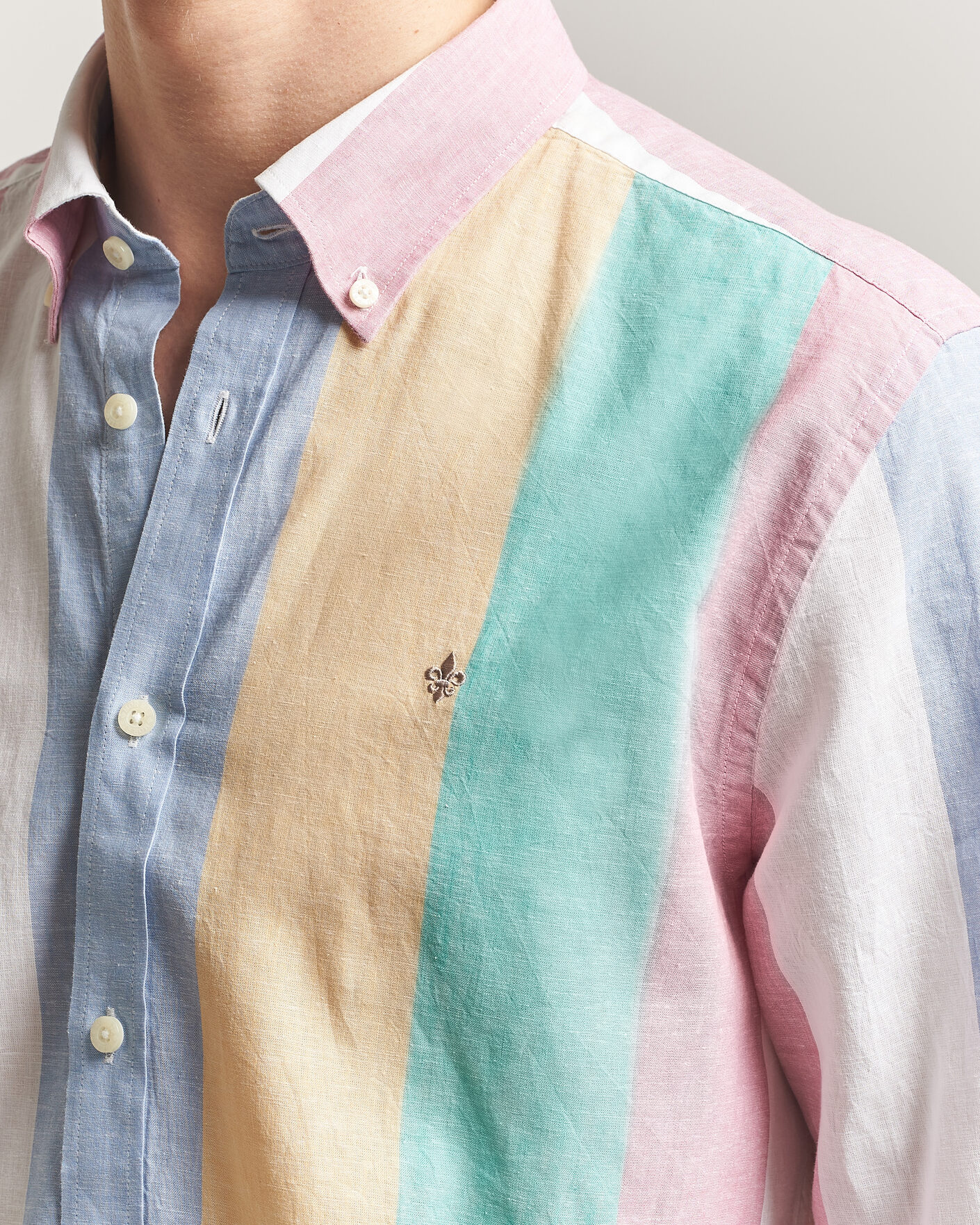 Herren | Hemden | Morris | Happy Striped Linen Shirt Multi