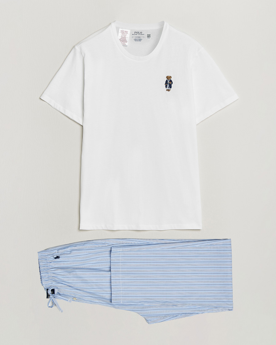 Herren | Schlafanzüge & Bademäntel | Polo Ralph Lauren | Cotton Pyjama Set Andrew Stripe/White