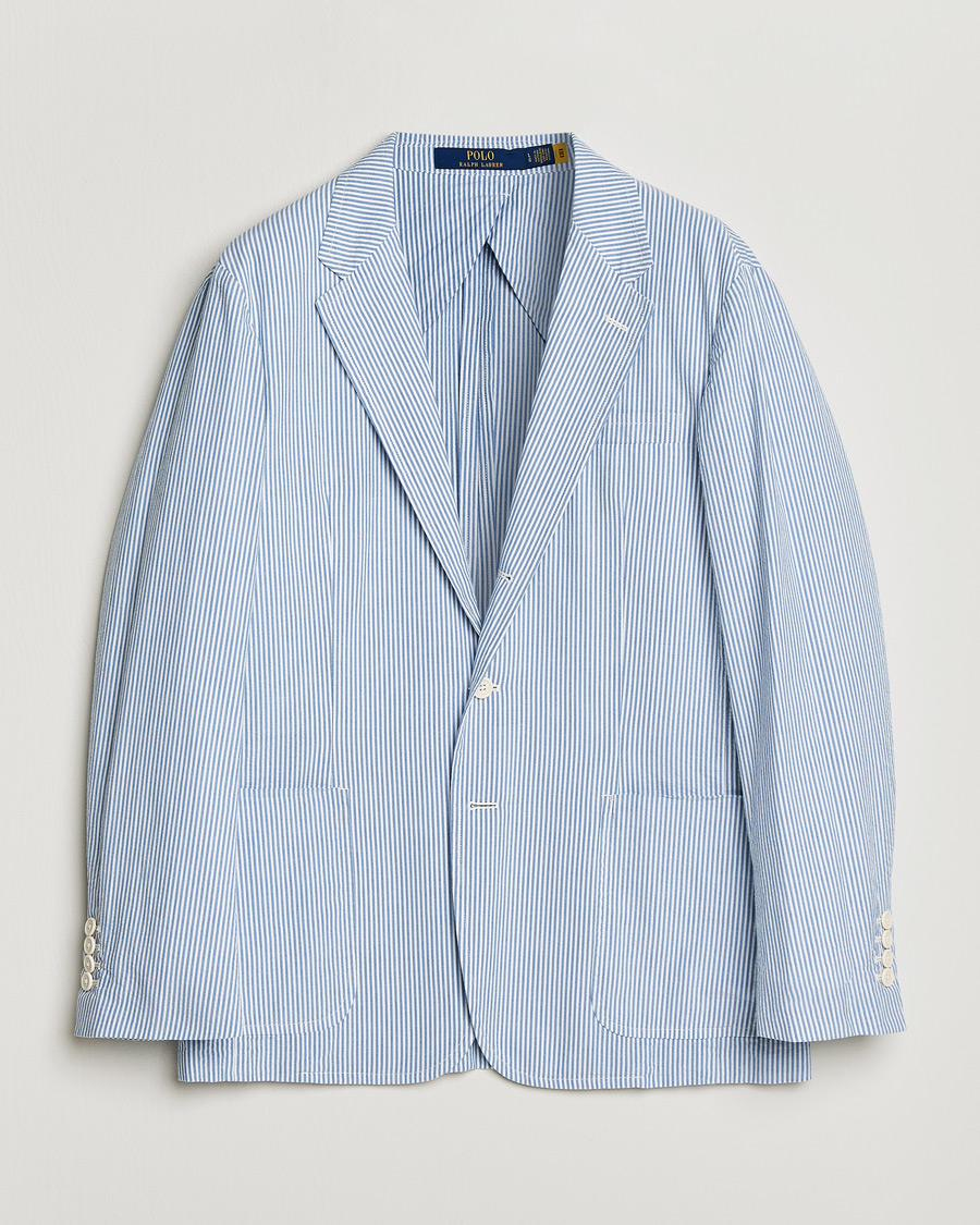Herren | Sakkos | Polo Ralph Lauren | Seersucker Sportcoat Bright Blue/White