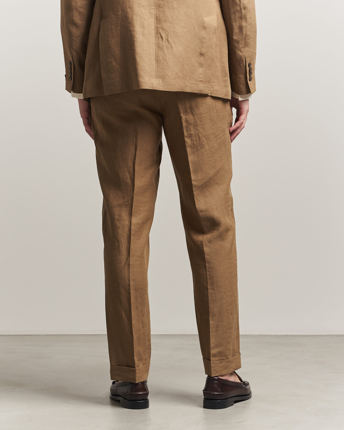 Herren | Hosen | Polo Ralph Lauren | Linen Pleated Trousers Light Sable