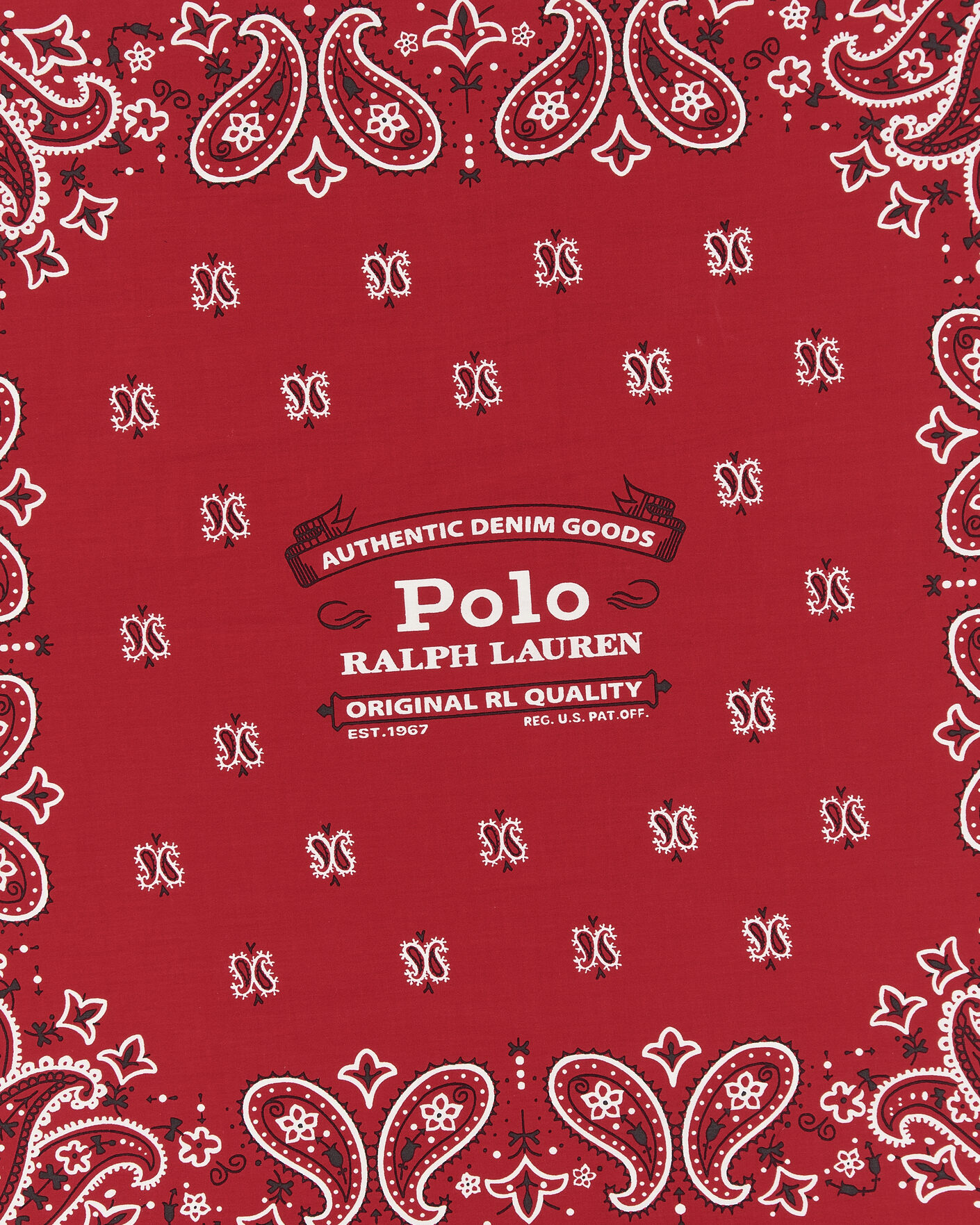 Herren | Tücher | Polo Ralph Lauren | Cotton Printed Bandana Red/White
