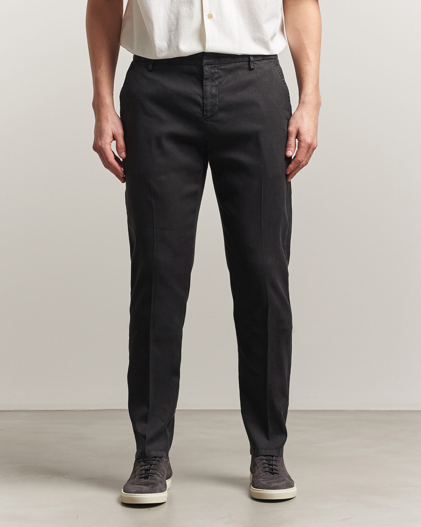 Herren | Hosen | Dondup | Spiritisimo Linen Stretch Chinos Black