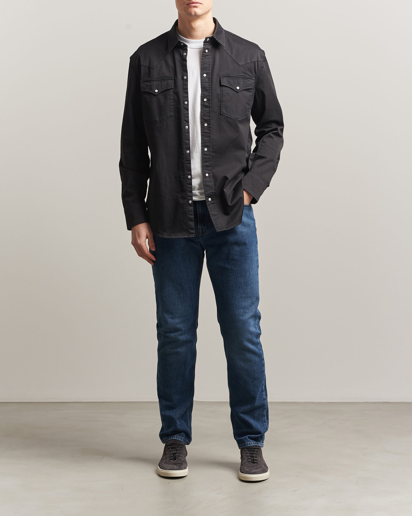 Herren | Hemden | Dondup | Regular Fit Shirt Washed Black