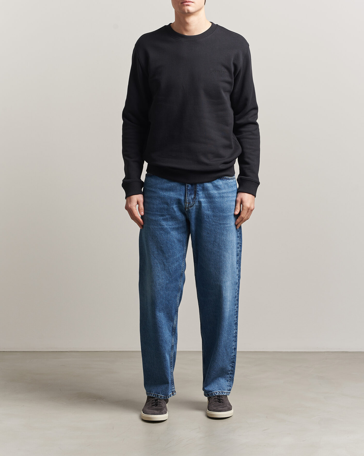 Herren | Pullover | Dondup | Logo Crew Neck Sweatshirt Black