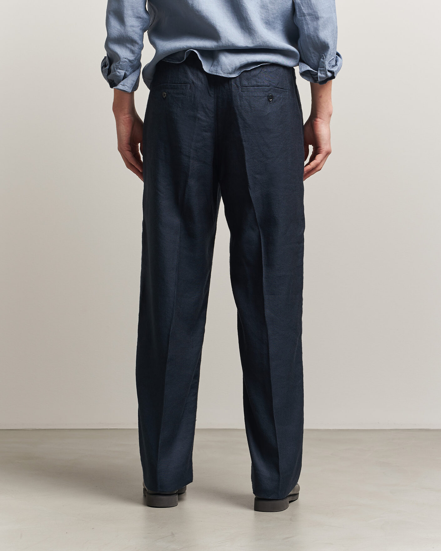 Herren | Hosen | NN07 | Kay Linen/Viscose Drawstring Trousers Deep Navy