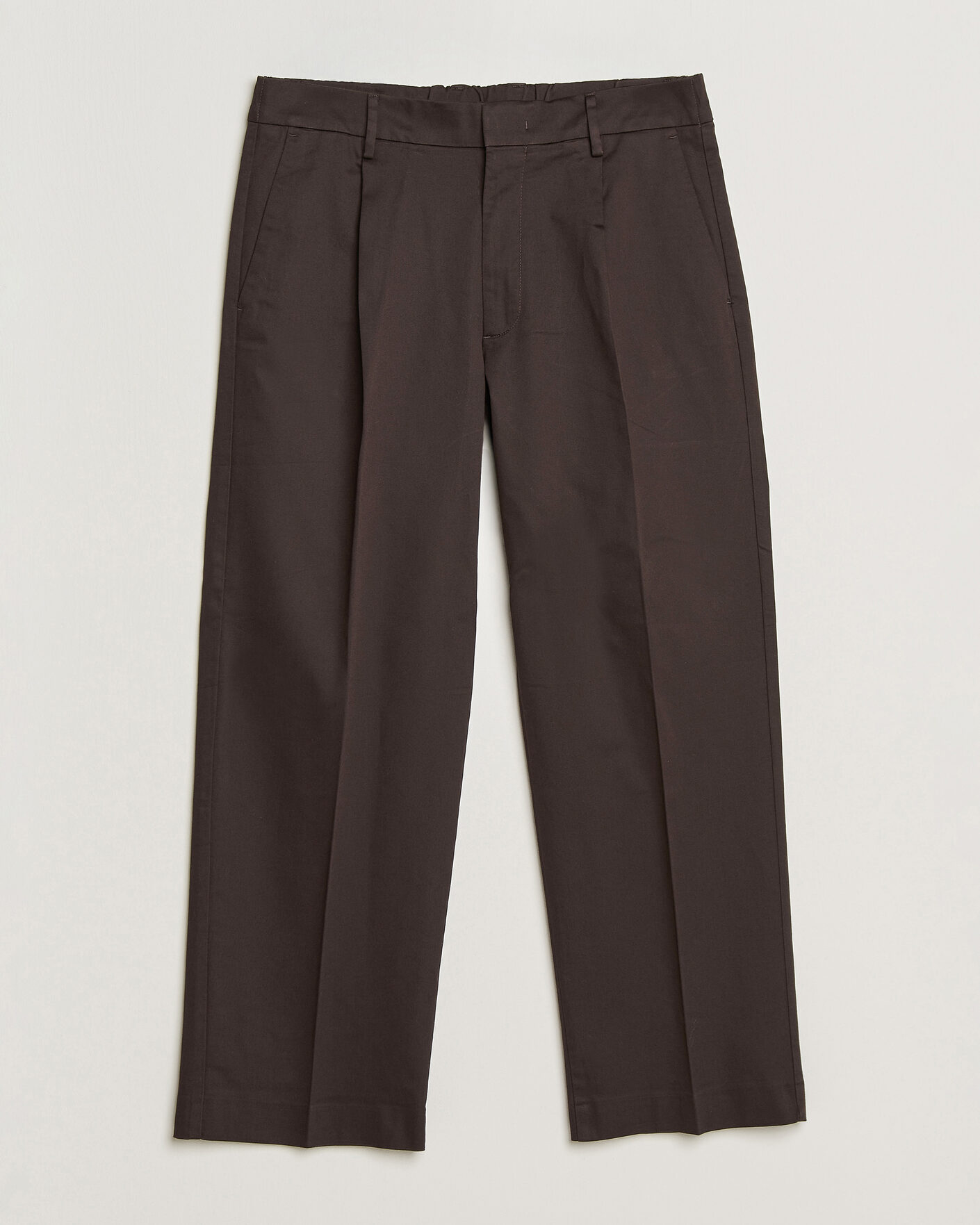 Herren | Hosen | NN07 | Kay Cotton Pleated Trousers Deep Truffle