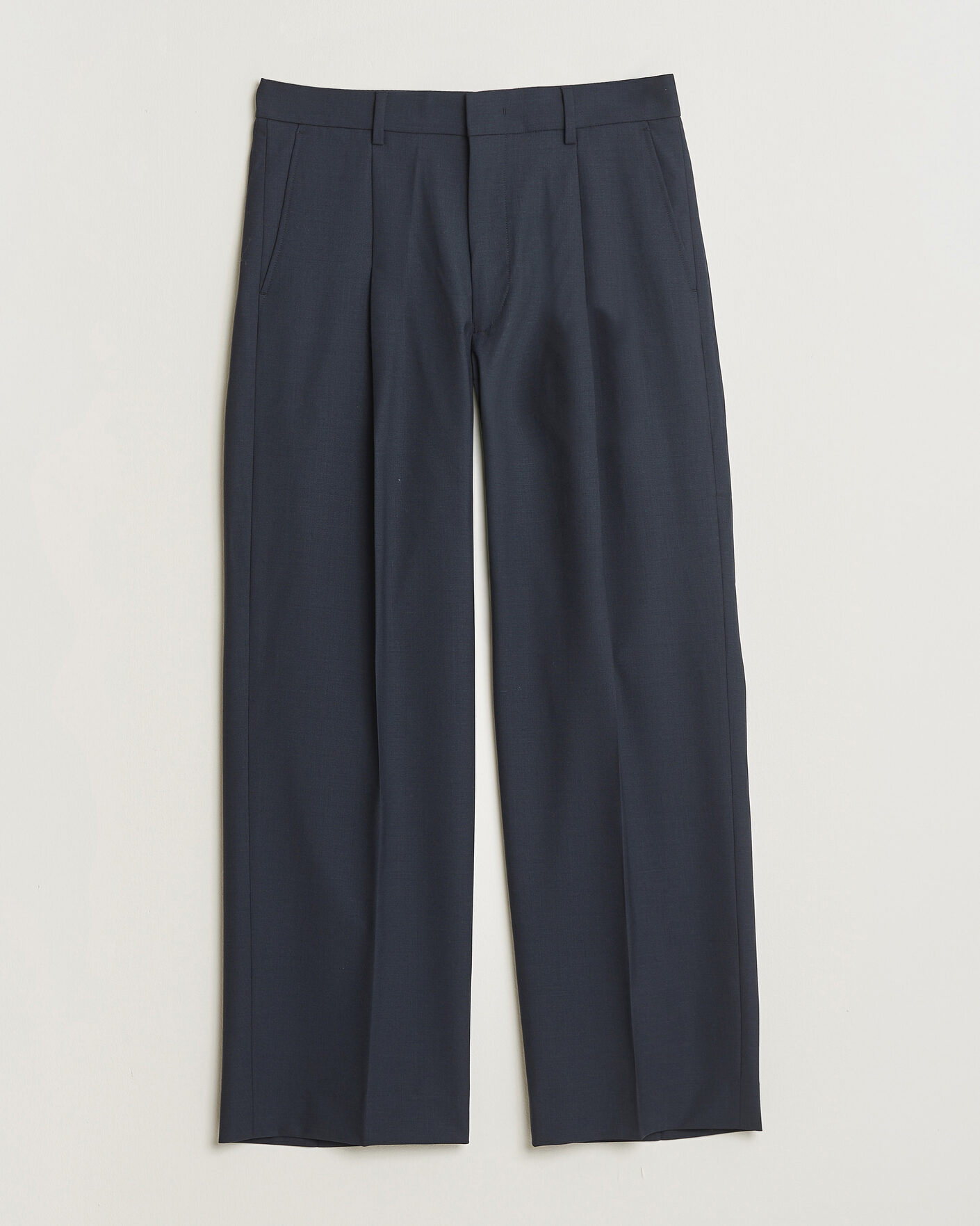 Herren | Hosen | NN07 | Kay Summer Wool Drawstring Trousers Deep Navy