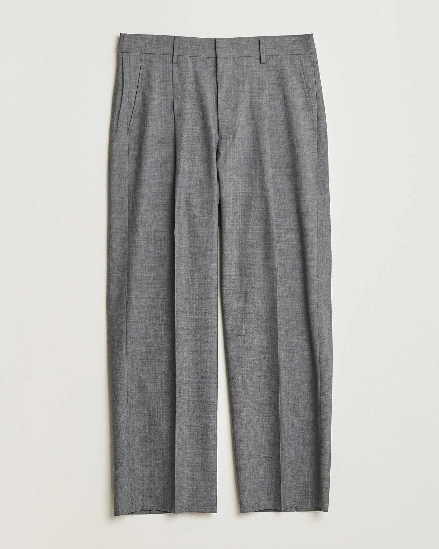 Herren | Hosen | NN07 | Kay Summer Wool Drawstring Trousers Light Grey Melange