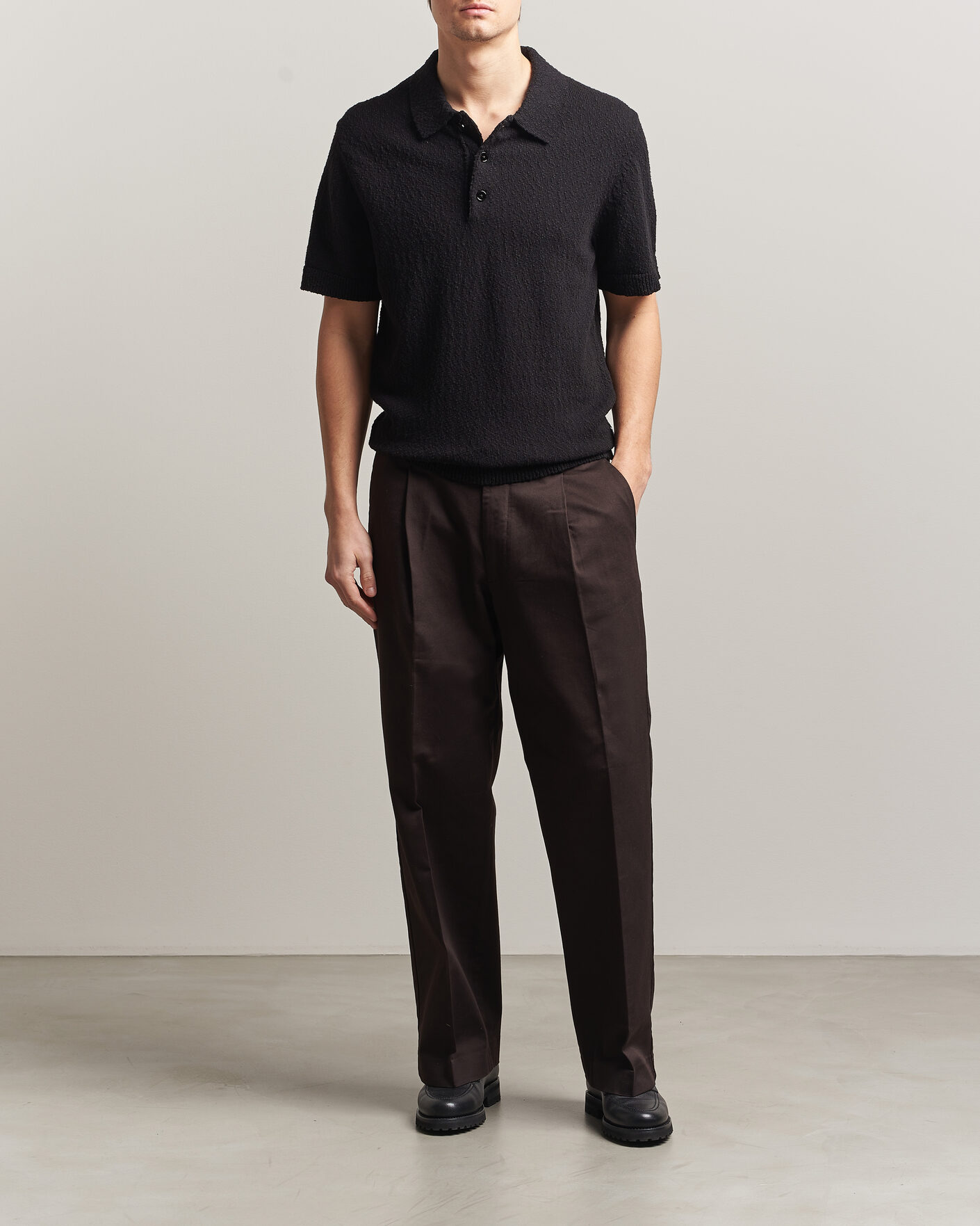 Herren | Poloshirts | NN07 | Randy Knitted Polo Black