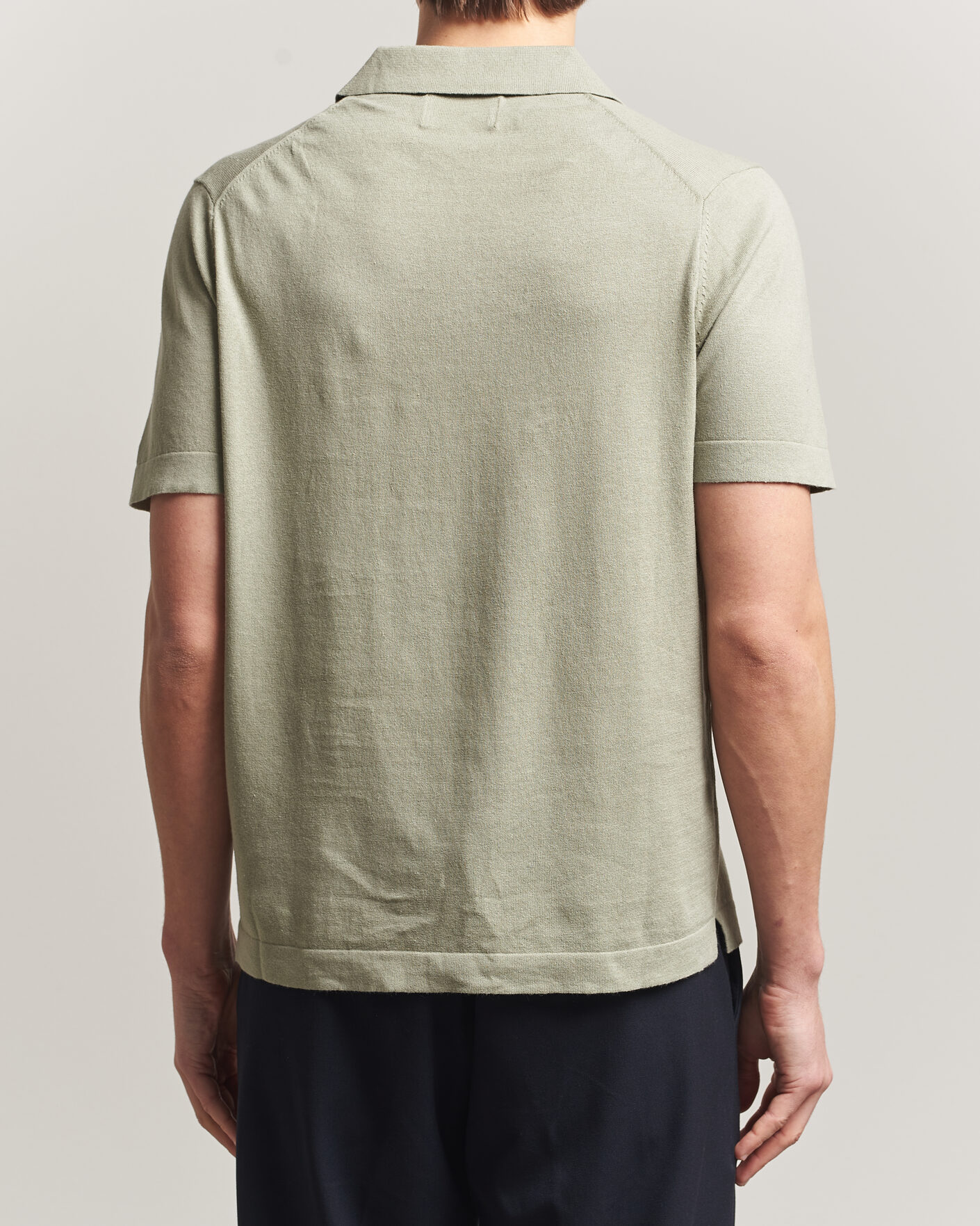 Herren | Poloshirts | NN07 | Ryan Cotton/Linen Polo Sage Green