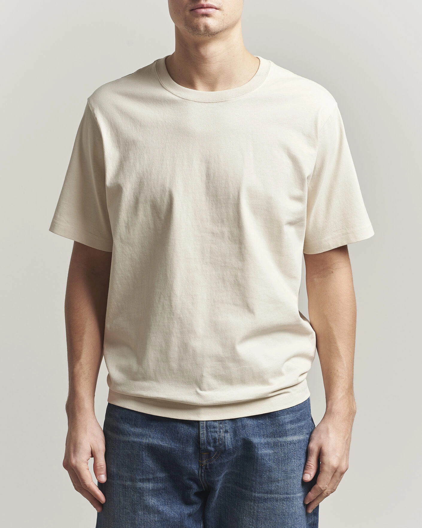 Herren | T-Shirts | NN07 | Jett Washed Printed Crew Neck T-Shirt Ivory