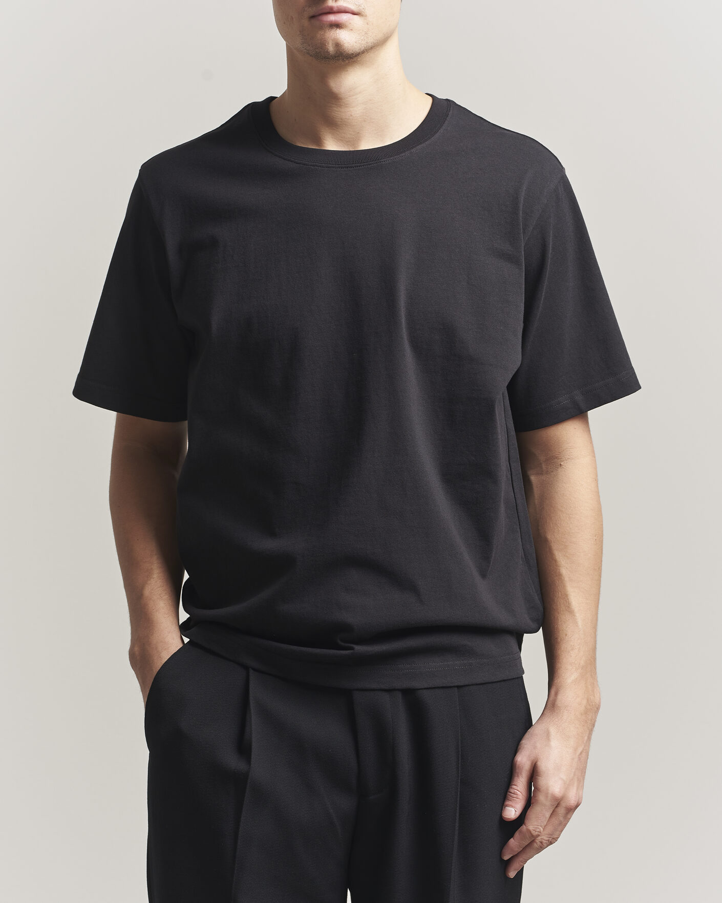 Herren | T-Shirts | NN07 | Jett Washed Printed Crew Neck T-Shirt Black