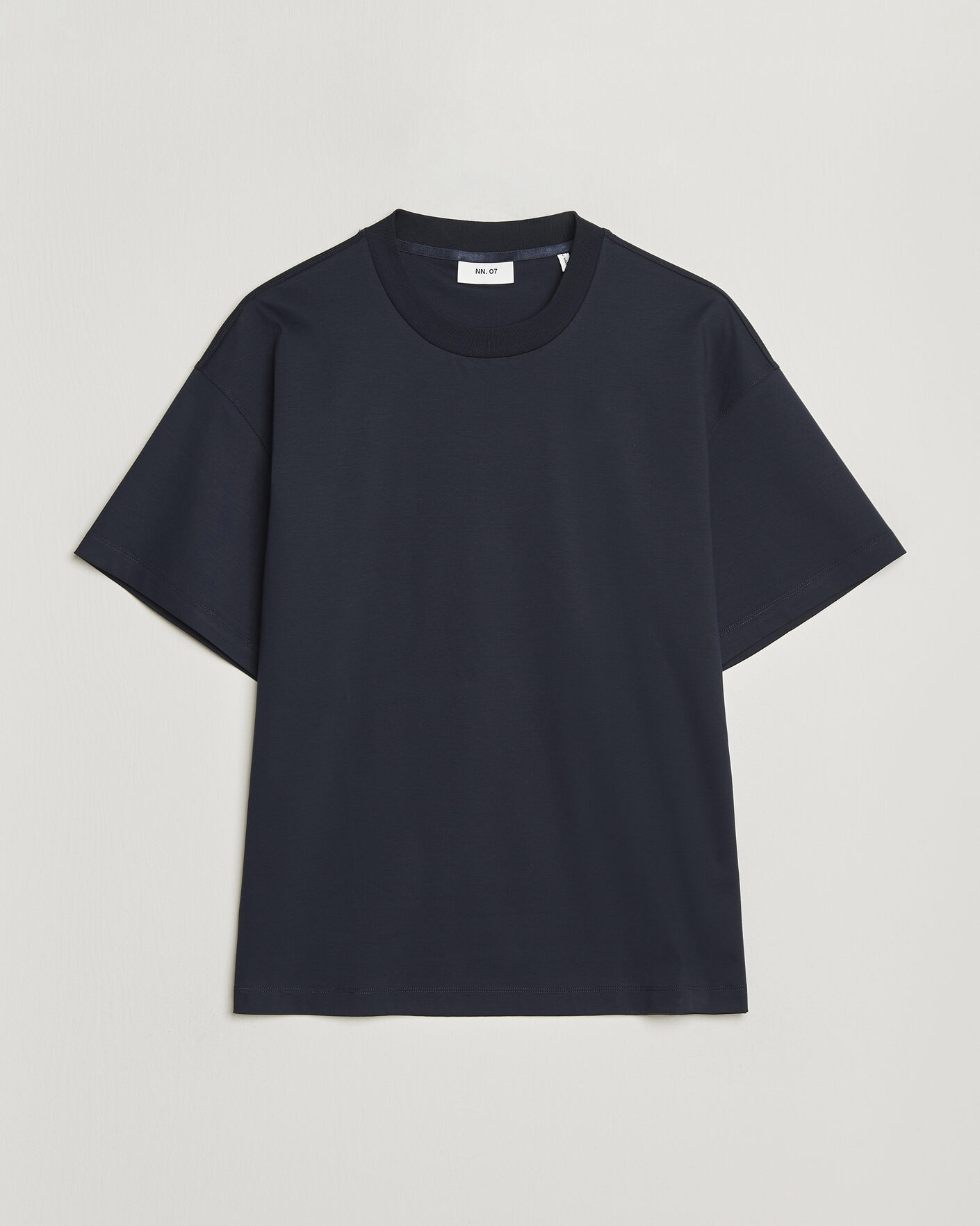 Herren | T-Shirts | NN07 | Lionel Mercerized Crew Neck T-Shirt Navy Blue