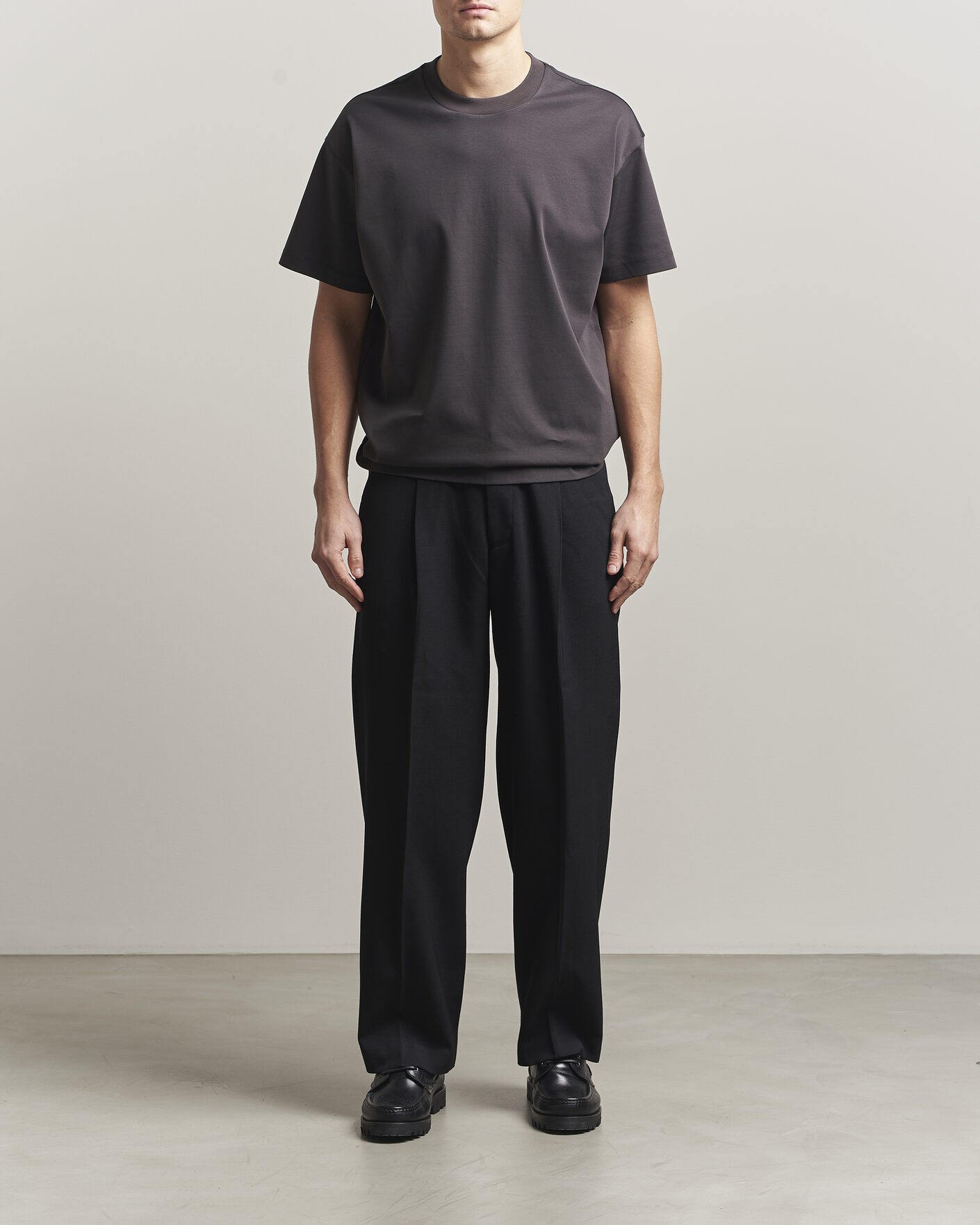 Herren | T-Shirts | NN07 | Lionel Mercerized Crew Neck T-Shirt Deep Truffle