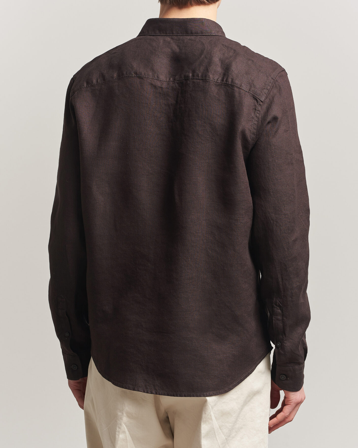 Herren | Hemden | NN07 | Enzo Linen Shirt Deep Truffle