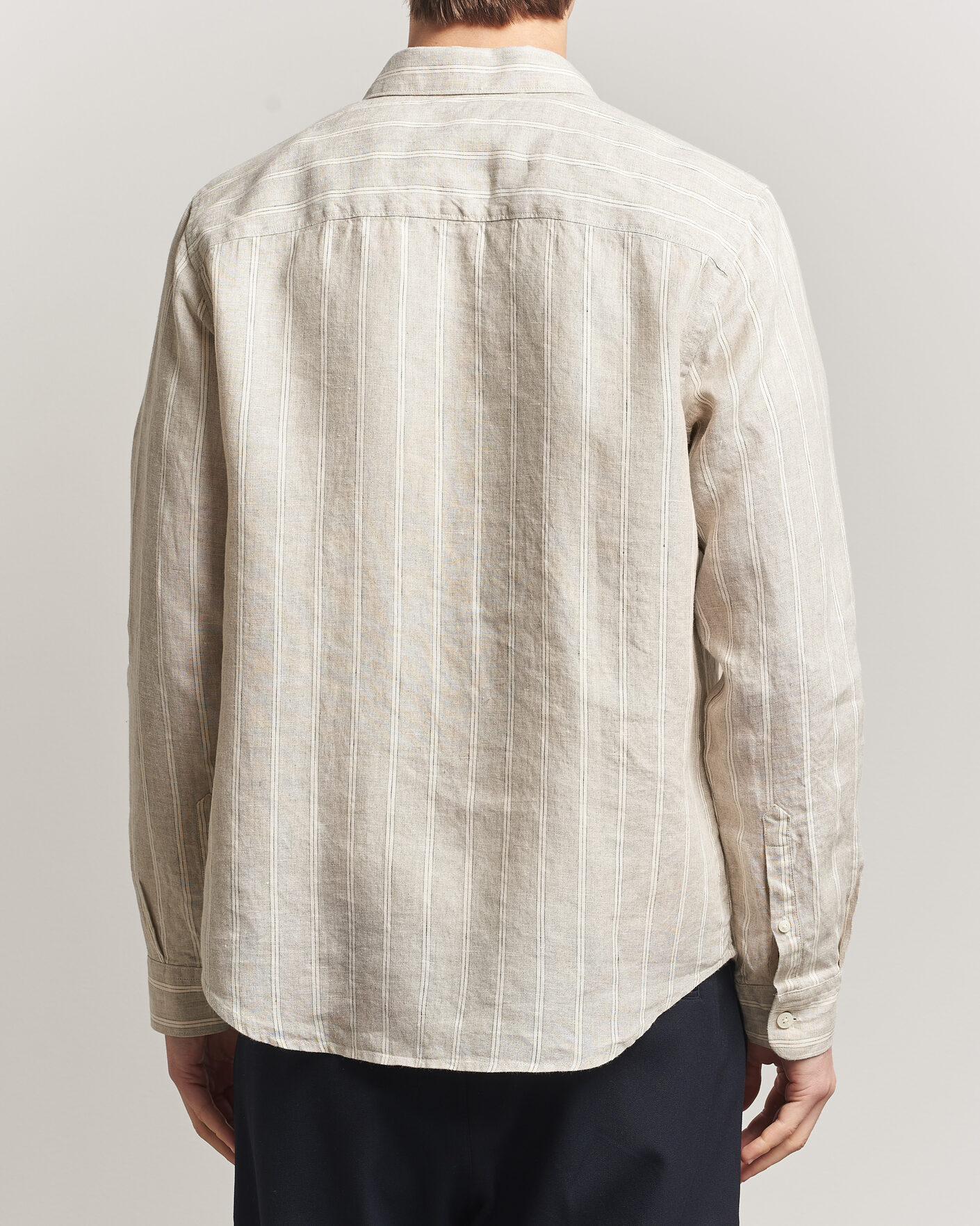 Herren | Hemden | NN07 | Enzo Linen Shirt Oat Stripe