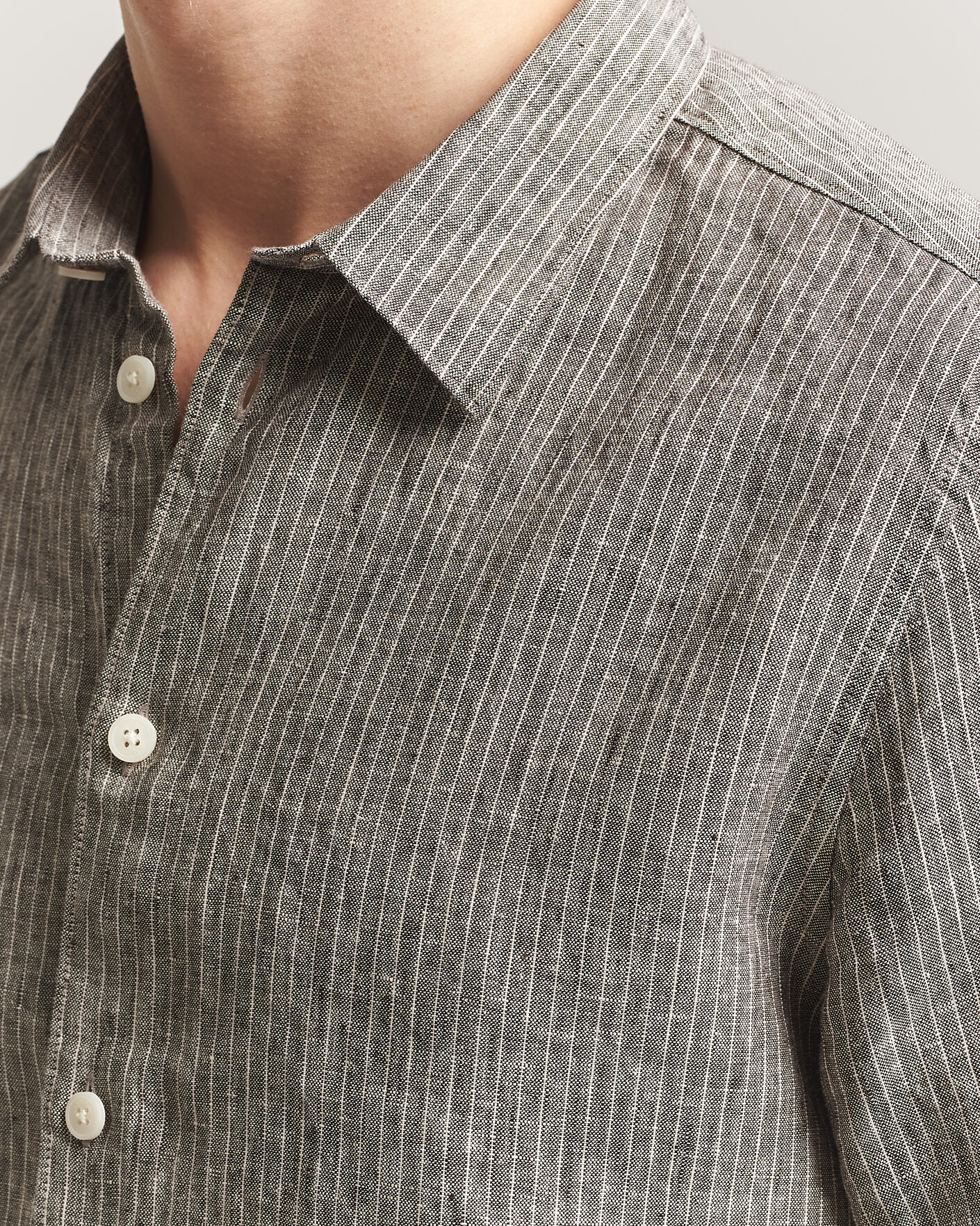 Herren | Hemden | NN07 | Enzo Linen Shirt Clay Stripe
