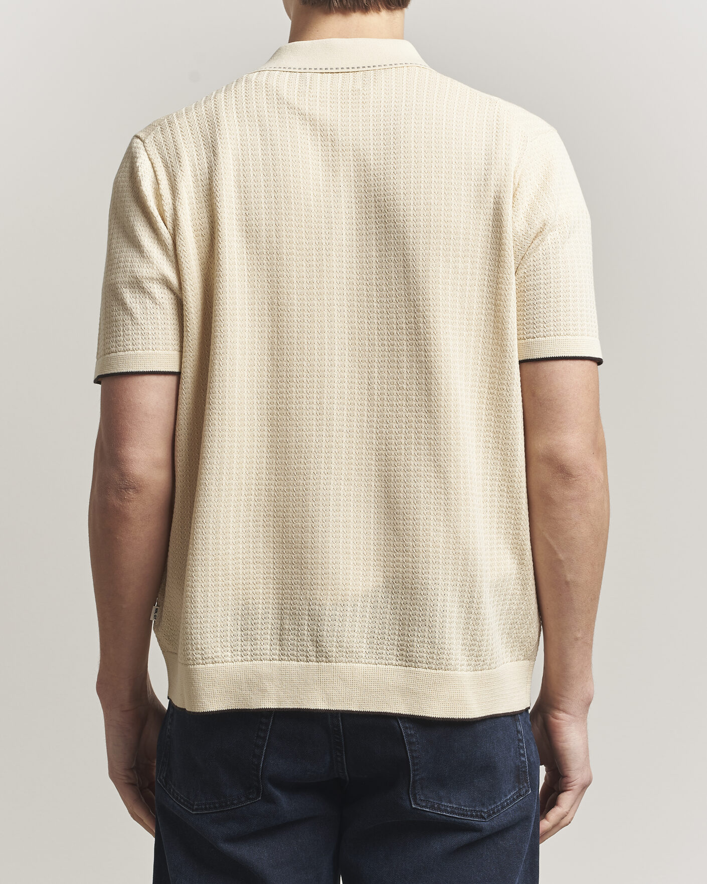 Herren | Hemden | NN07 | Nalo Knitted Short Sleeve Shirt Ivory