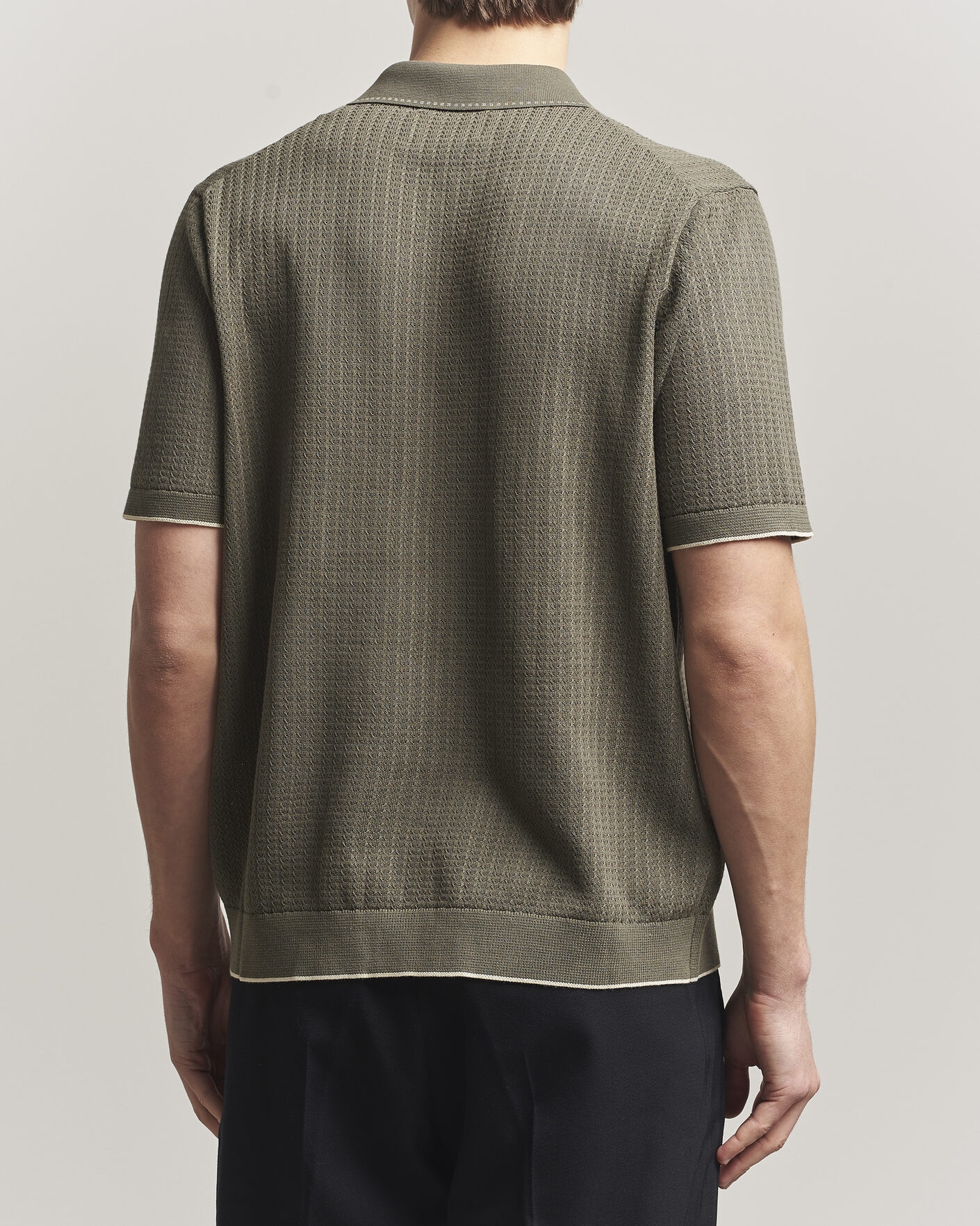 Herren | Hemden | NN07 | Nalo Knitted Short Sleeve Shirt Capers Green