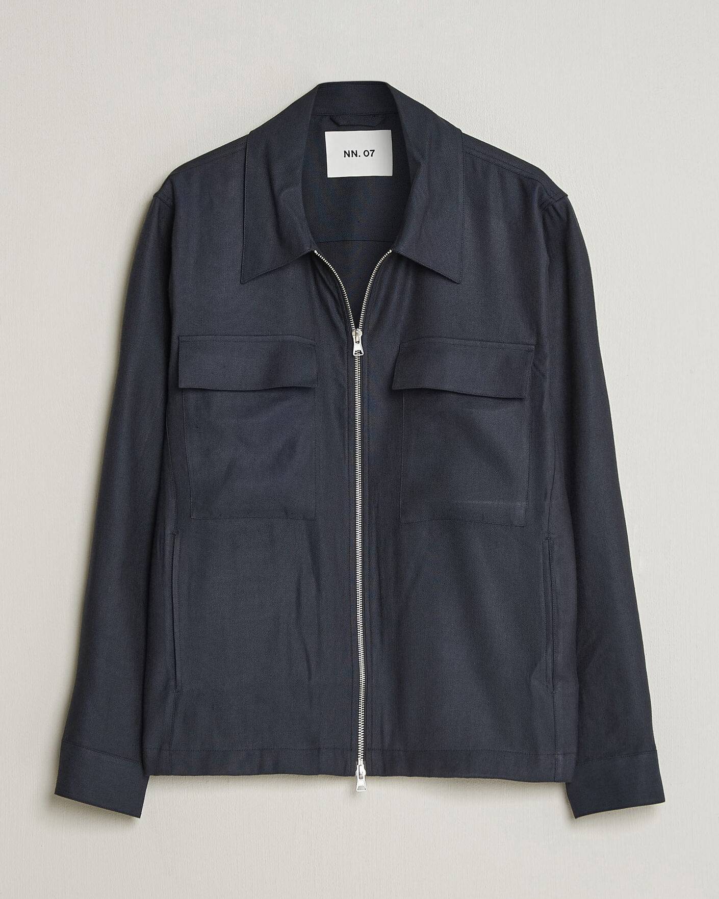 Herren | Hemden | NN07 | Alban Linen/Viscose Overshirt Deep Navy