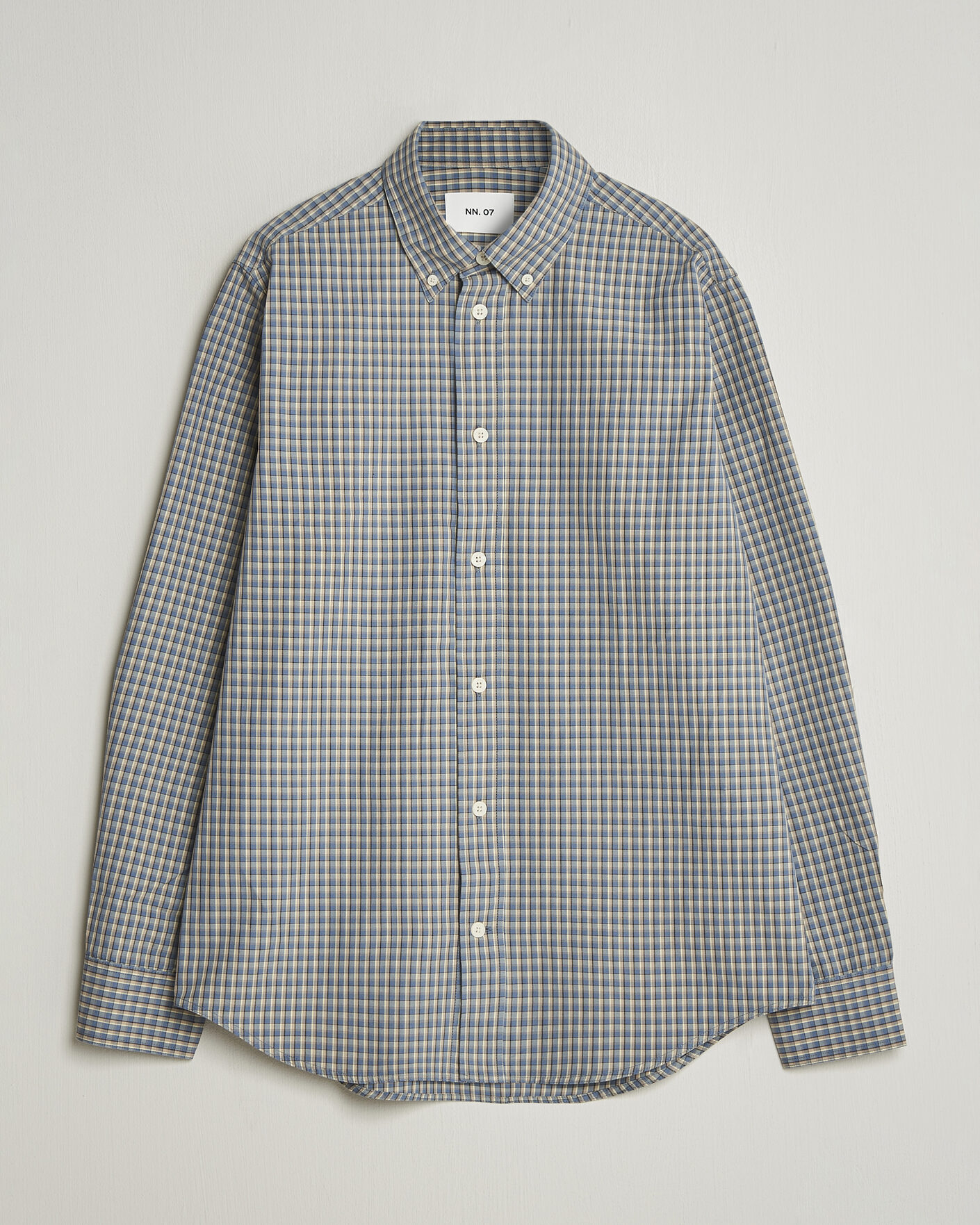 Herren | Hemden | NN07 | Colby Brushed Cotton Shirt Blue Check