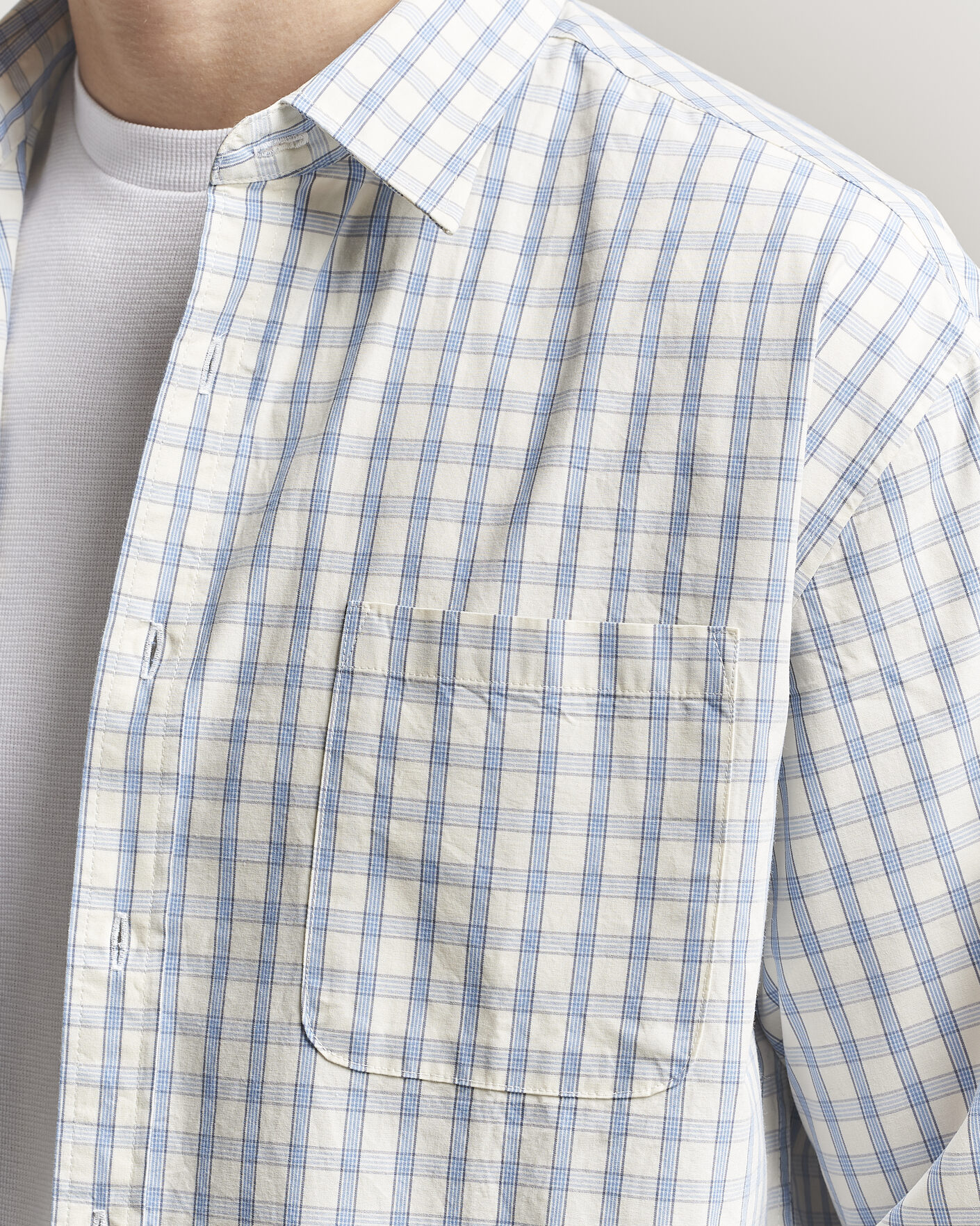 Herren | Hemden | NN07 | Deon Brushed Cotton Shirt Ecru Check