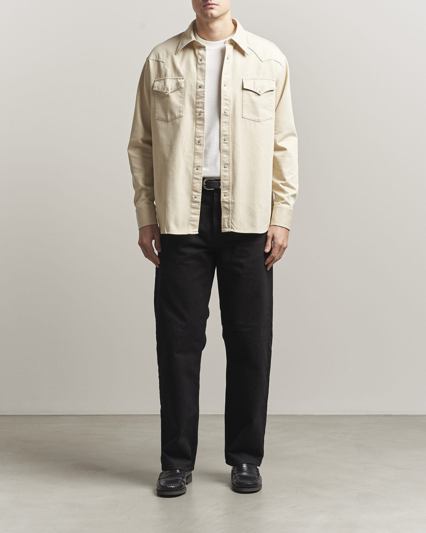 Herren | Hemden | NN07 | Ricky Western Denim Shirt Ivory