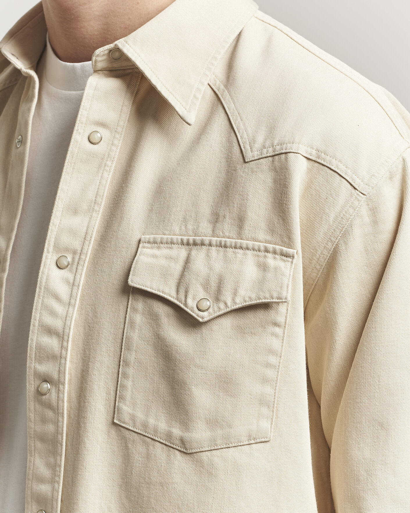 Herren | Hemden | NN07 | Ricky Western Denim Shirt Ivory