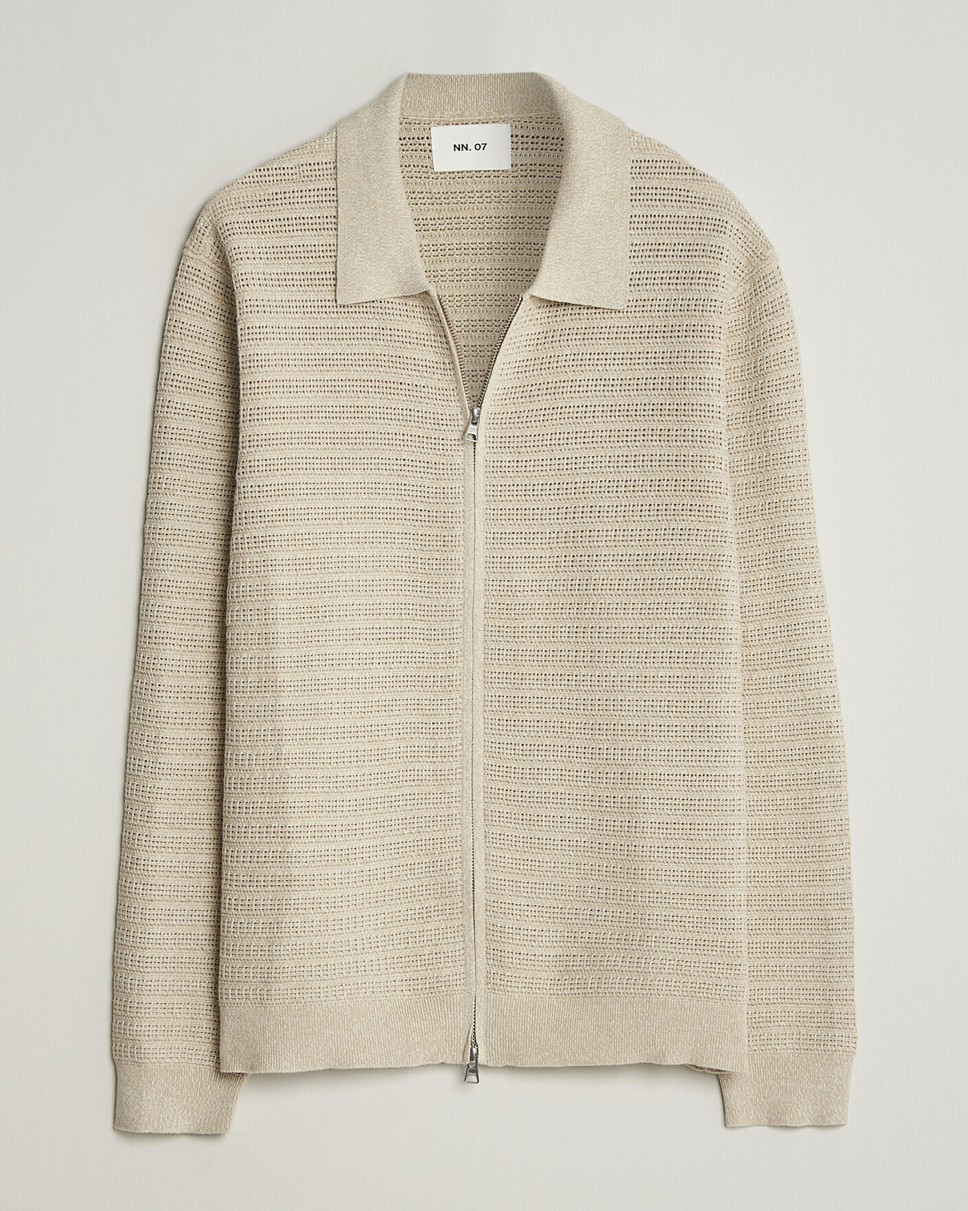 Herren | Pullover | NN07 | Gustav Knitted Full Zip Ivory