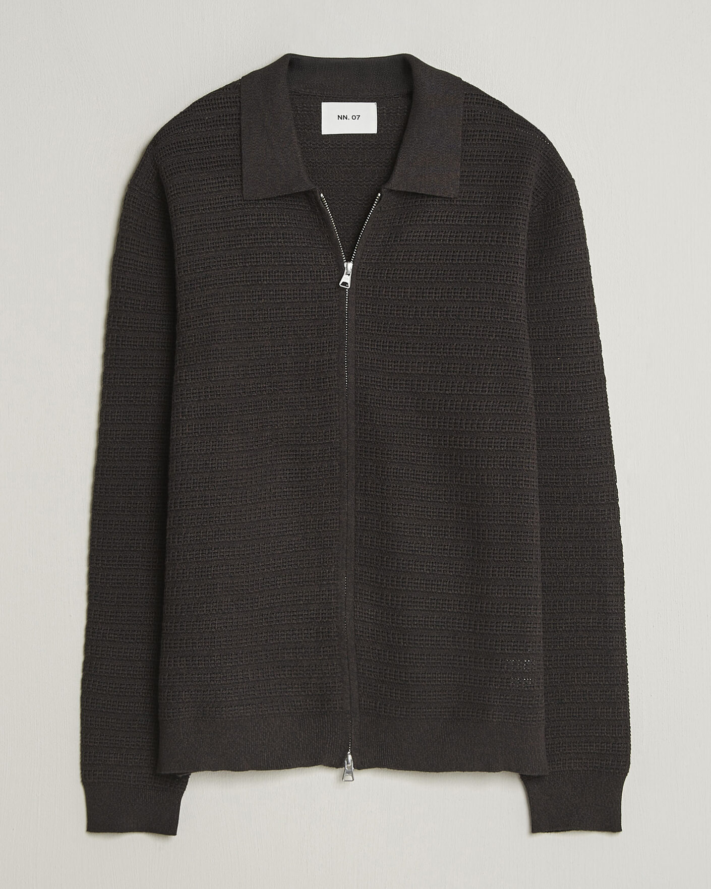 Herren | Pullover | NN07 | Gustav Knitted Full Zip Deep Truffle