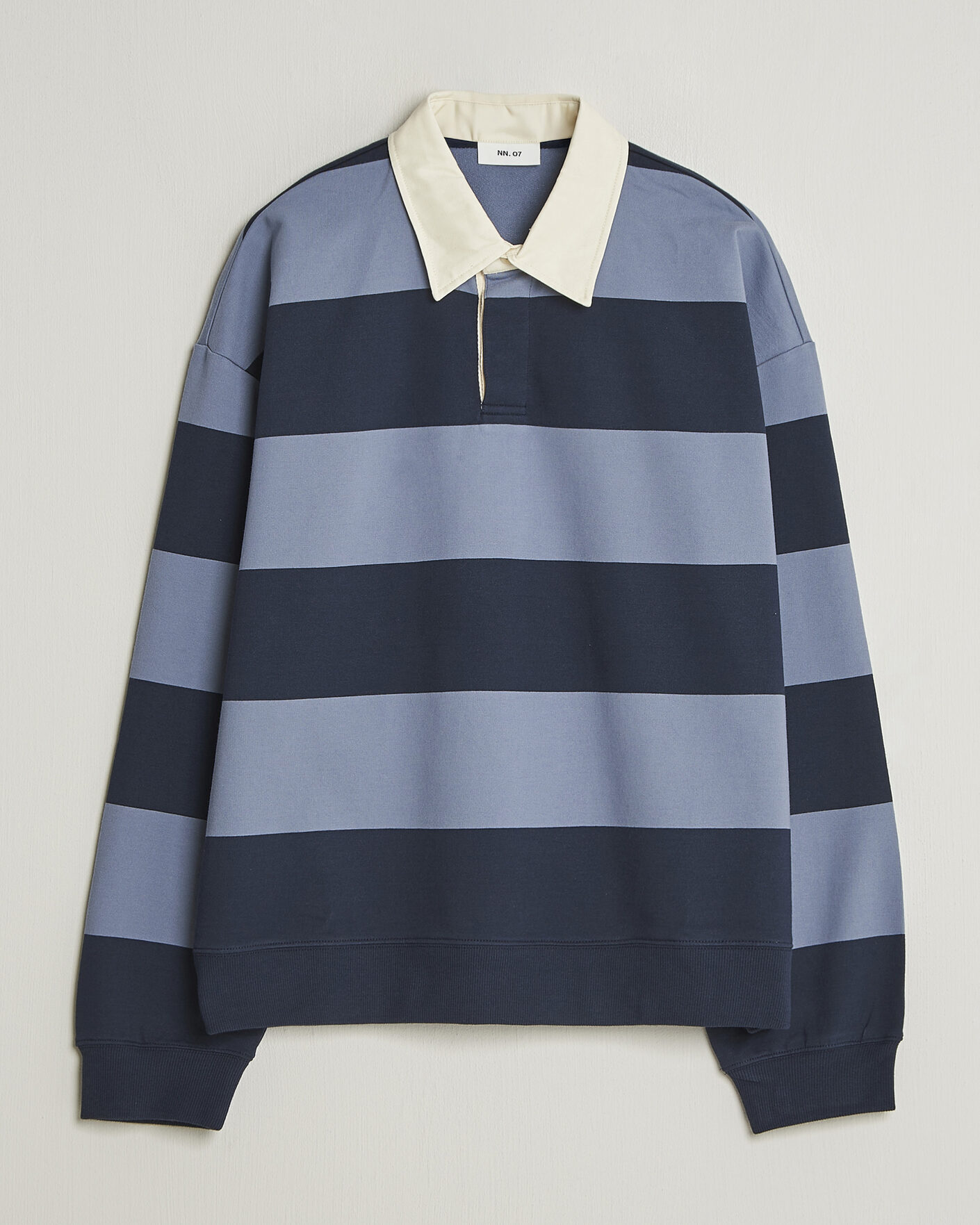 Herren | Pullover | NN07 | David Rugby Sweater Blue Stripe