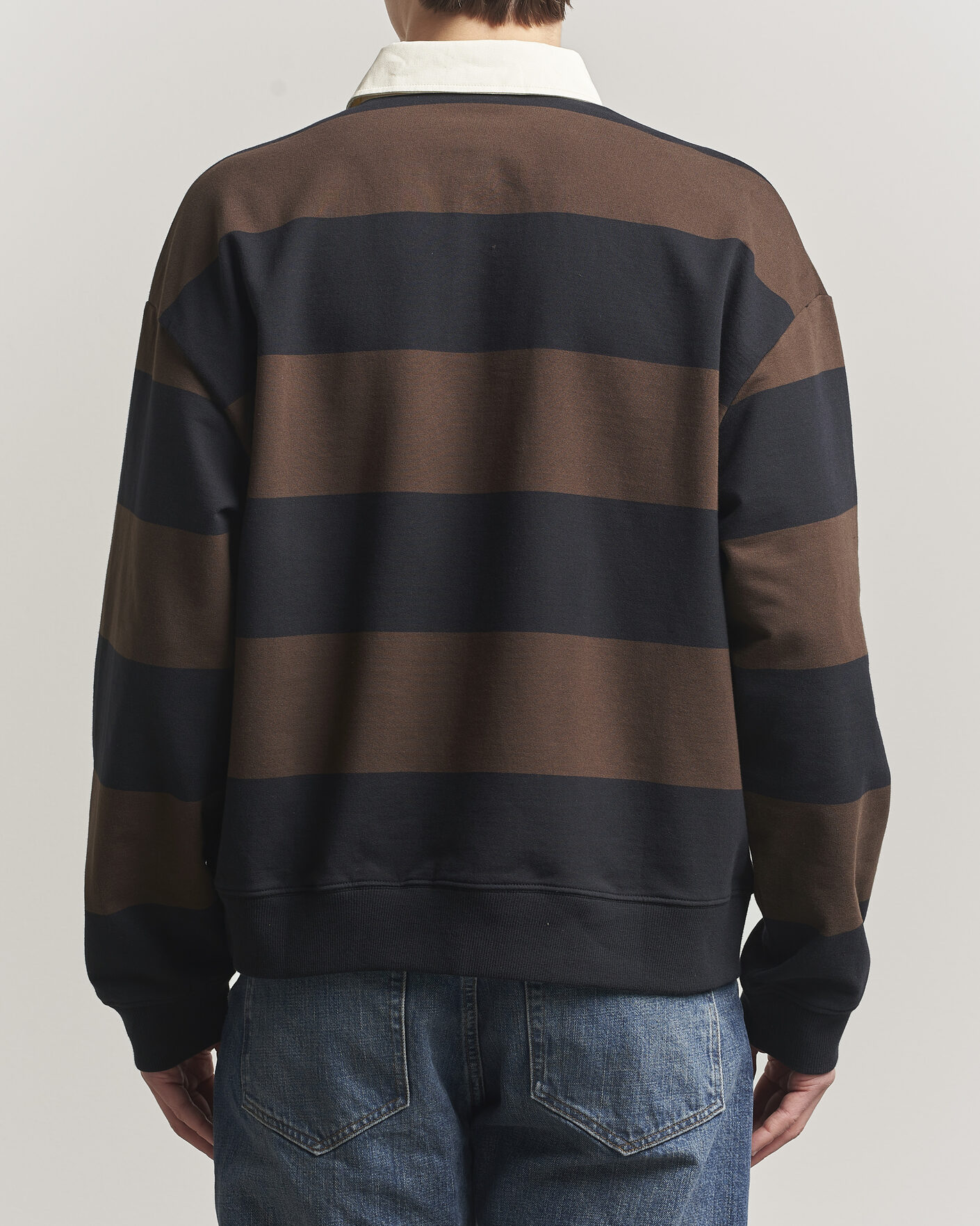 Herren | Pullover | NN07 | David Rugby Sweater Brown Stripe