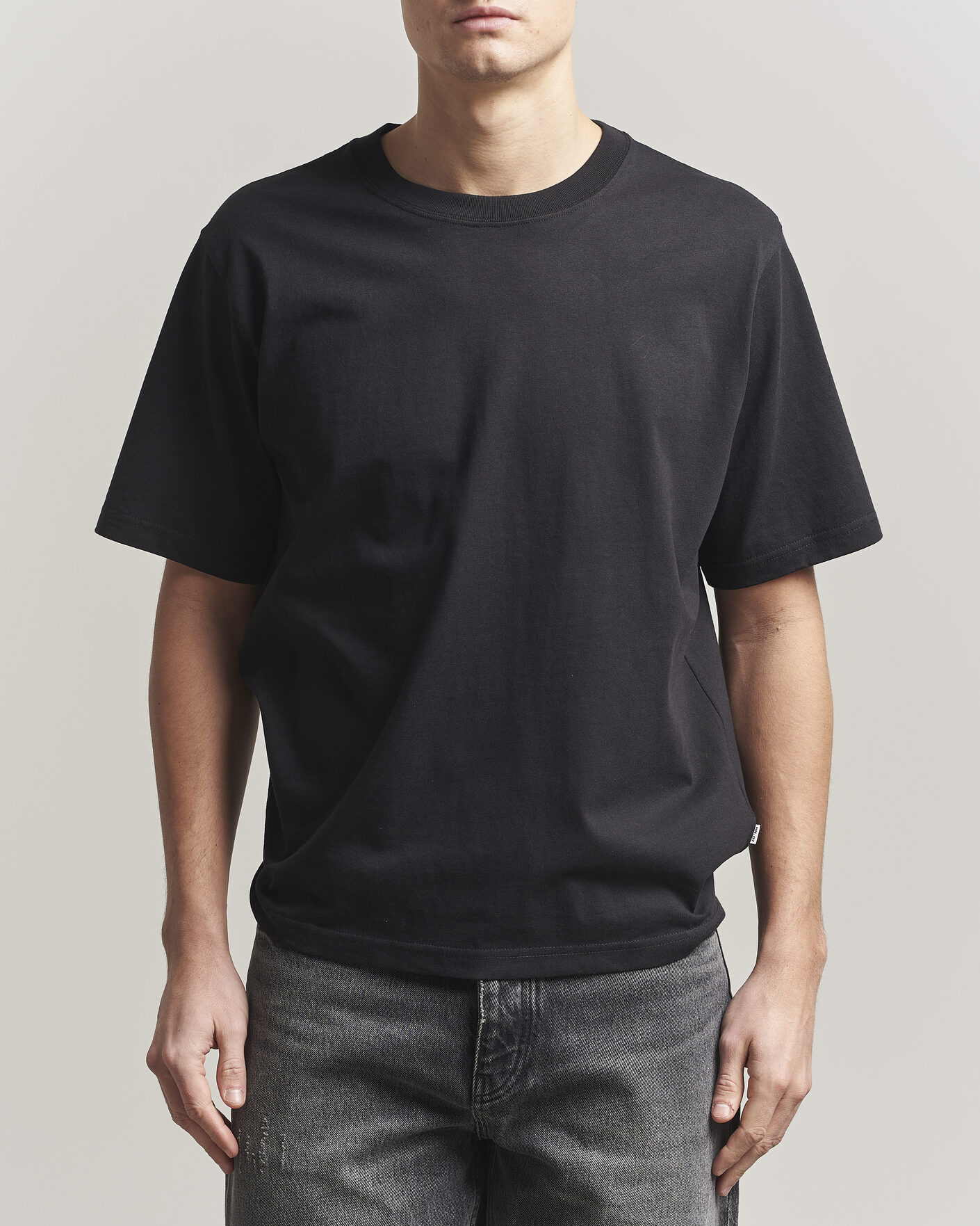 Herren | T-Shirts | NN07 | Jett Washed Crew Neck T-Shirt Black