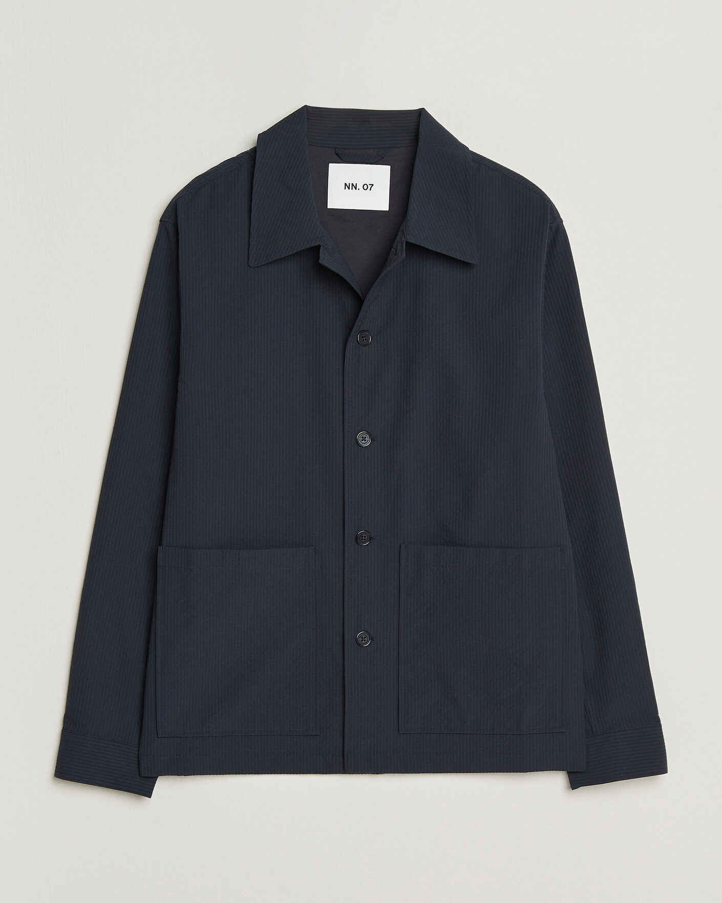 Herren | Hemden | NN07 | Blaze Seersucker Overshirt Navy Blue