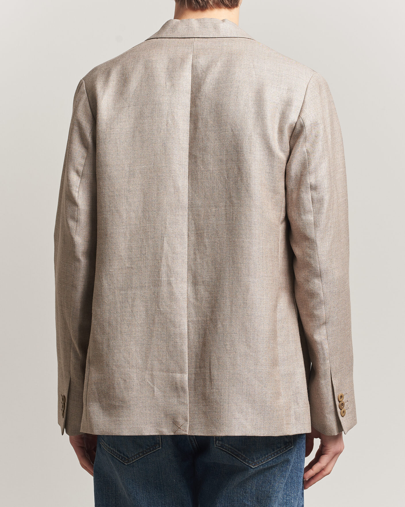 Herren | Sakkos | NN07 | Jordin Linen/Wool Double Breasted Blazer Khaki Melange