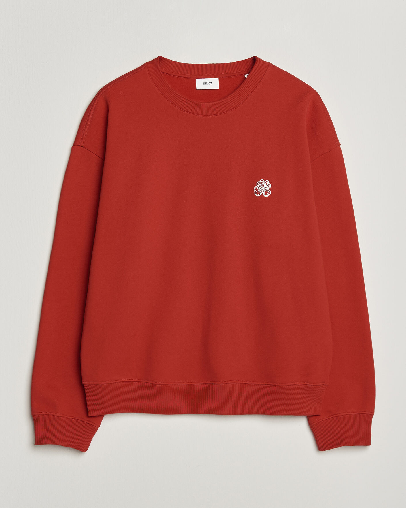 Herren | Pullover | NN07 | David Embroidered Crew Neck Sweatshirt Chili Red