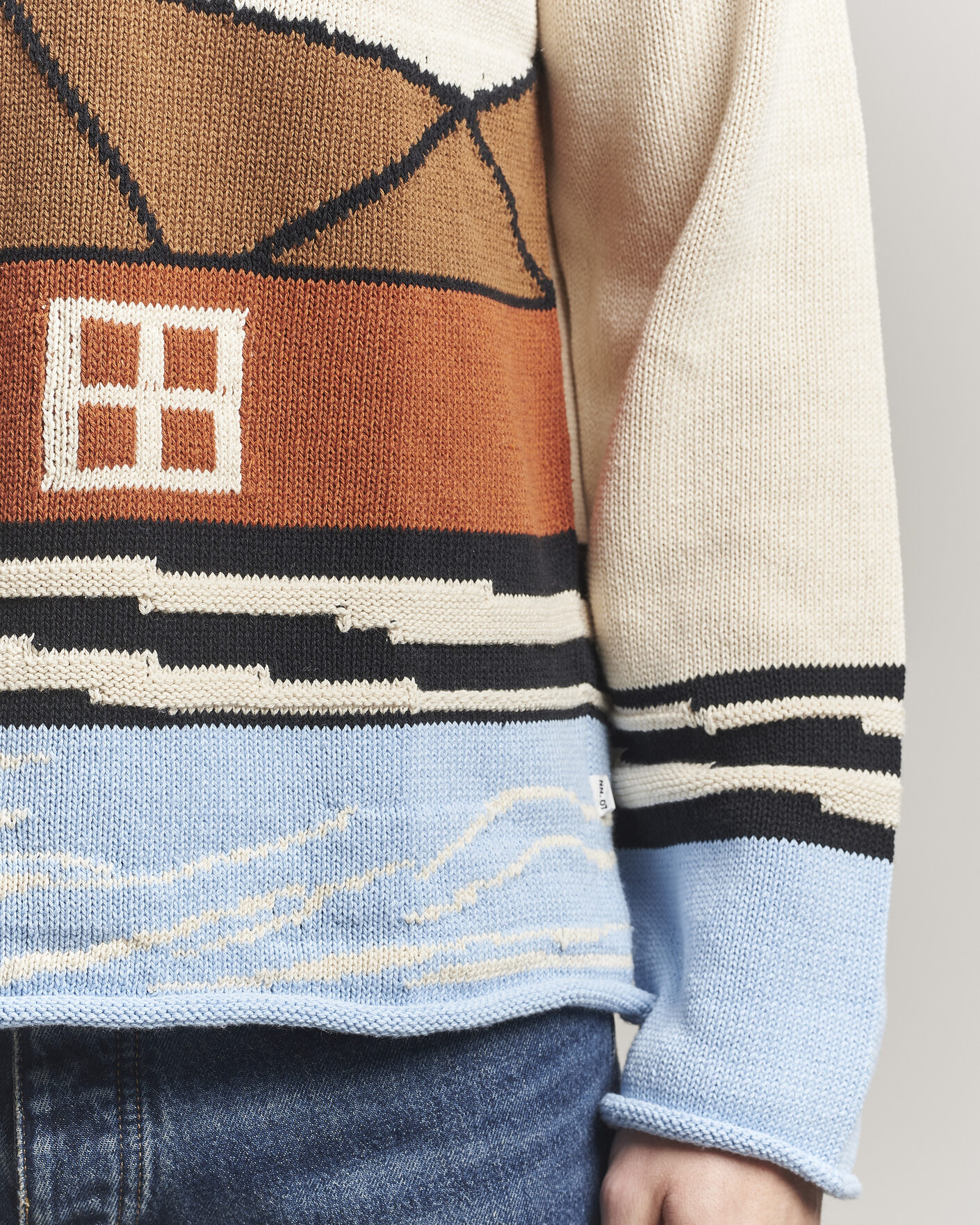 Herren | Pullover | NN07 | Mikkel Knitted HQ Printed Sweater Multi
