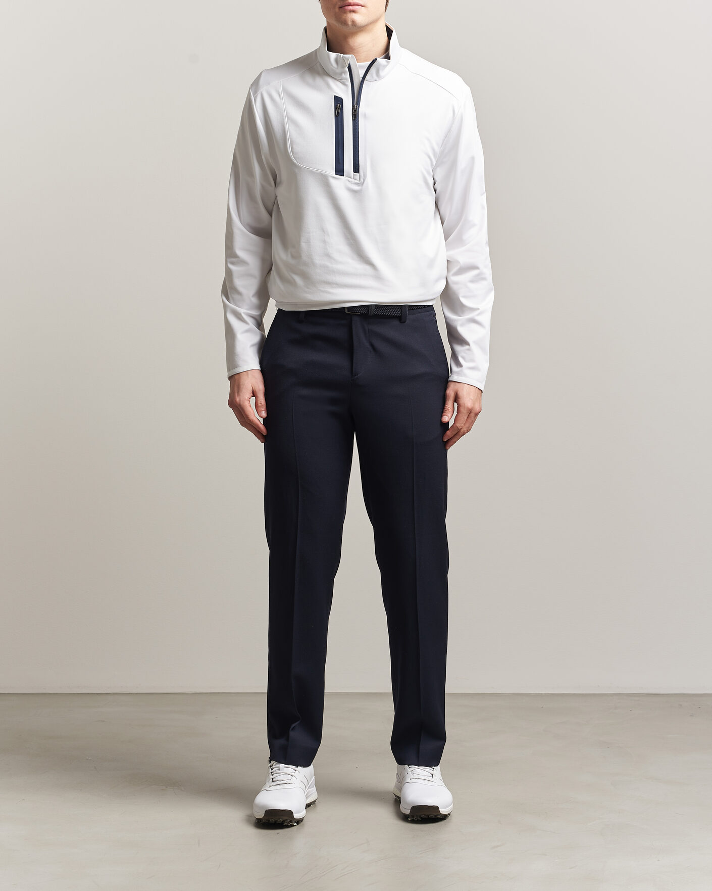 Herren | Pullover | RLX Ralph Lauren | Luxury Jersey Half Zip Ceramic White