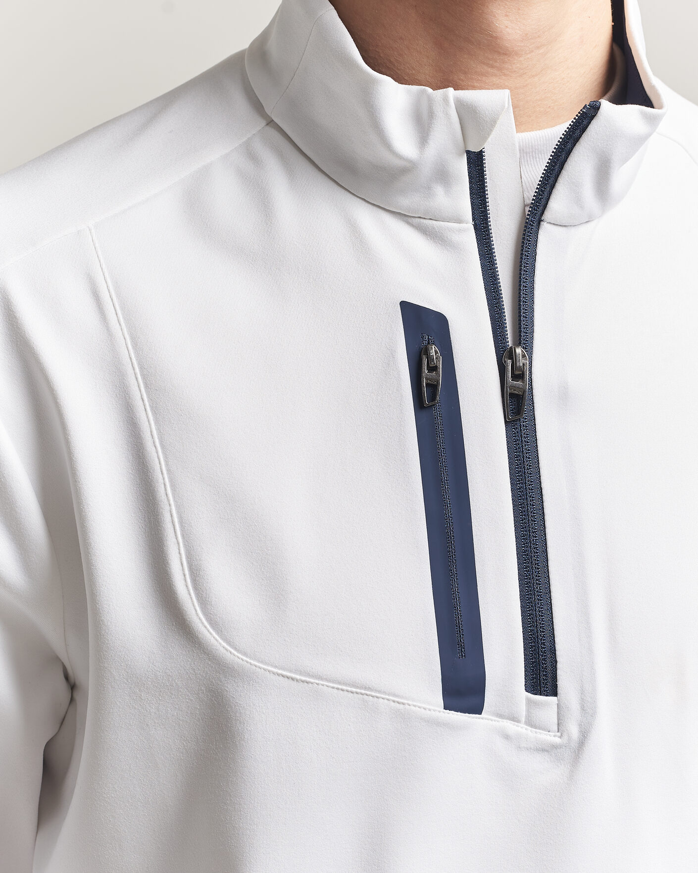 Herren | Pullover | RLX Ralph Lauren | Luxury Jersey Half Zip Ceramic White