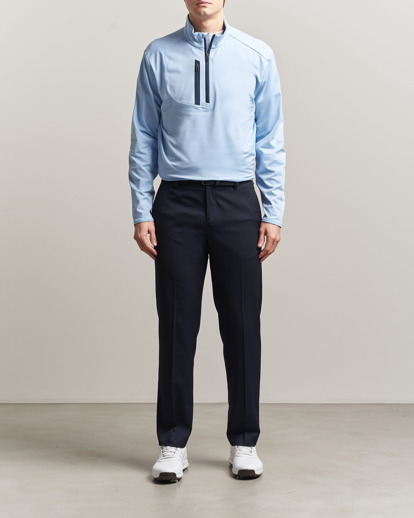 Herren | Pullover | RLX Ralph Lauren | Luxury Jersey Half Zip Office Blue
